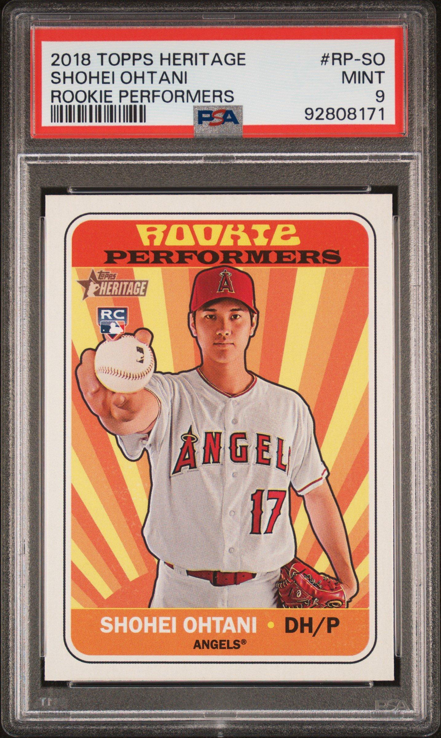 2018 Topps Heritage Rookie Performers Rp-so Shohei Ohtani PSA 9