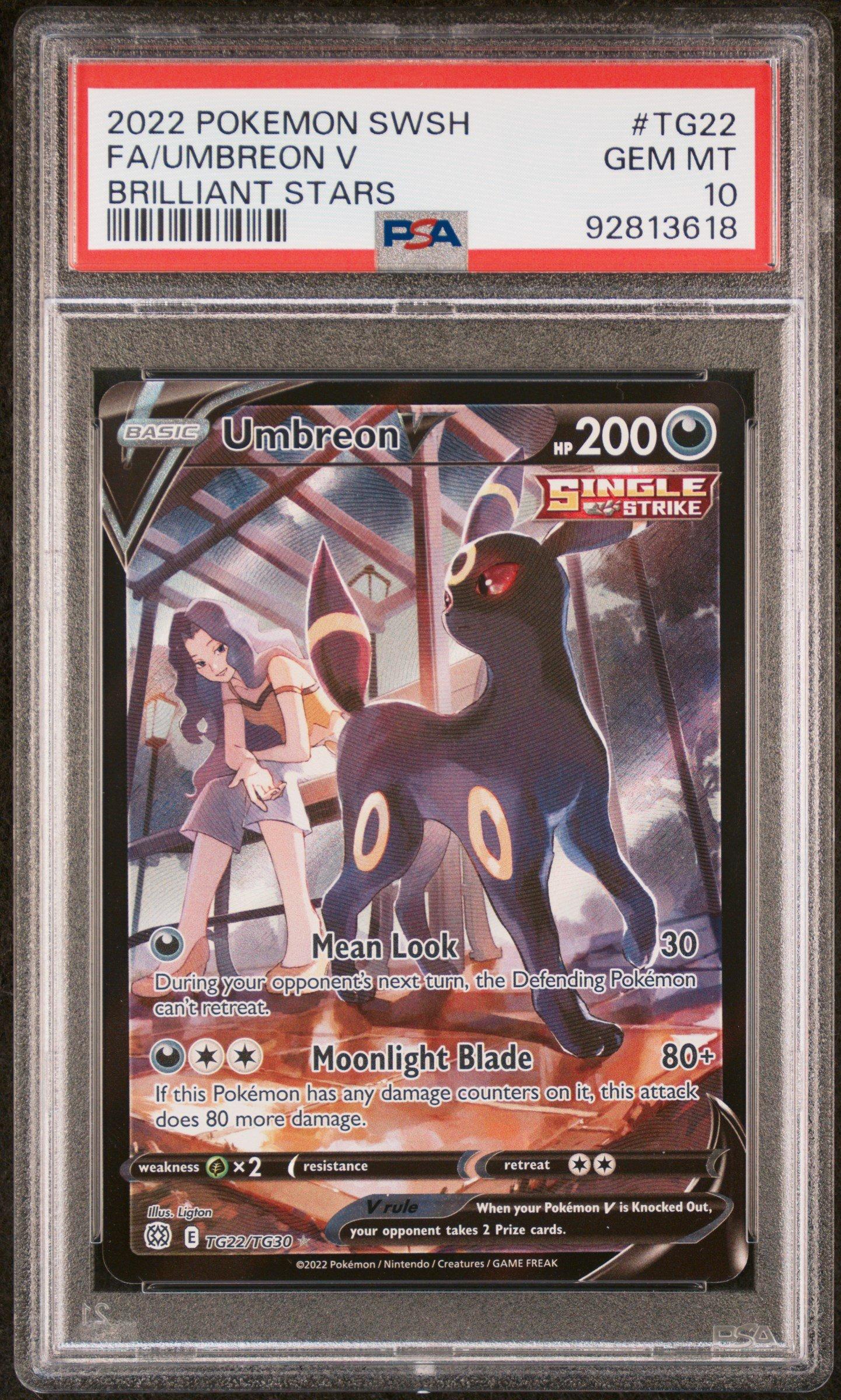 2022 Pokemon Sword & Shield Brilliant Stars Tg22 Full Art/umbreon