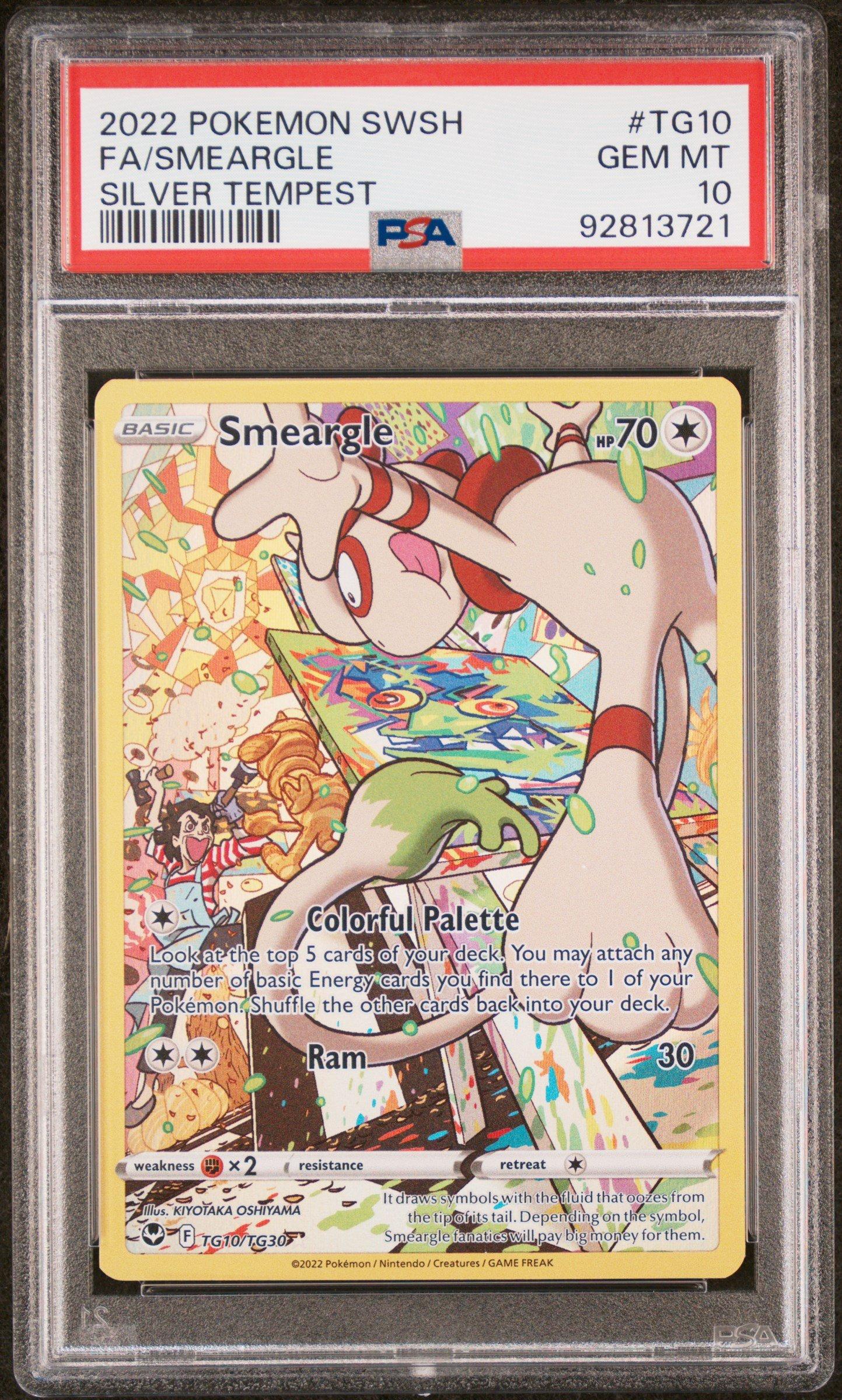 2022 Pokemon Sword & Shield Silver Tempest Tg10 Full Art/smeargle