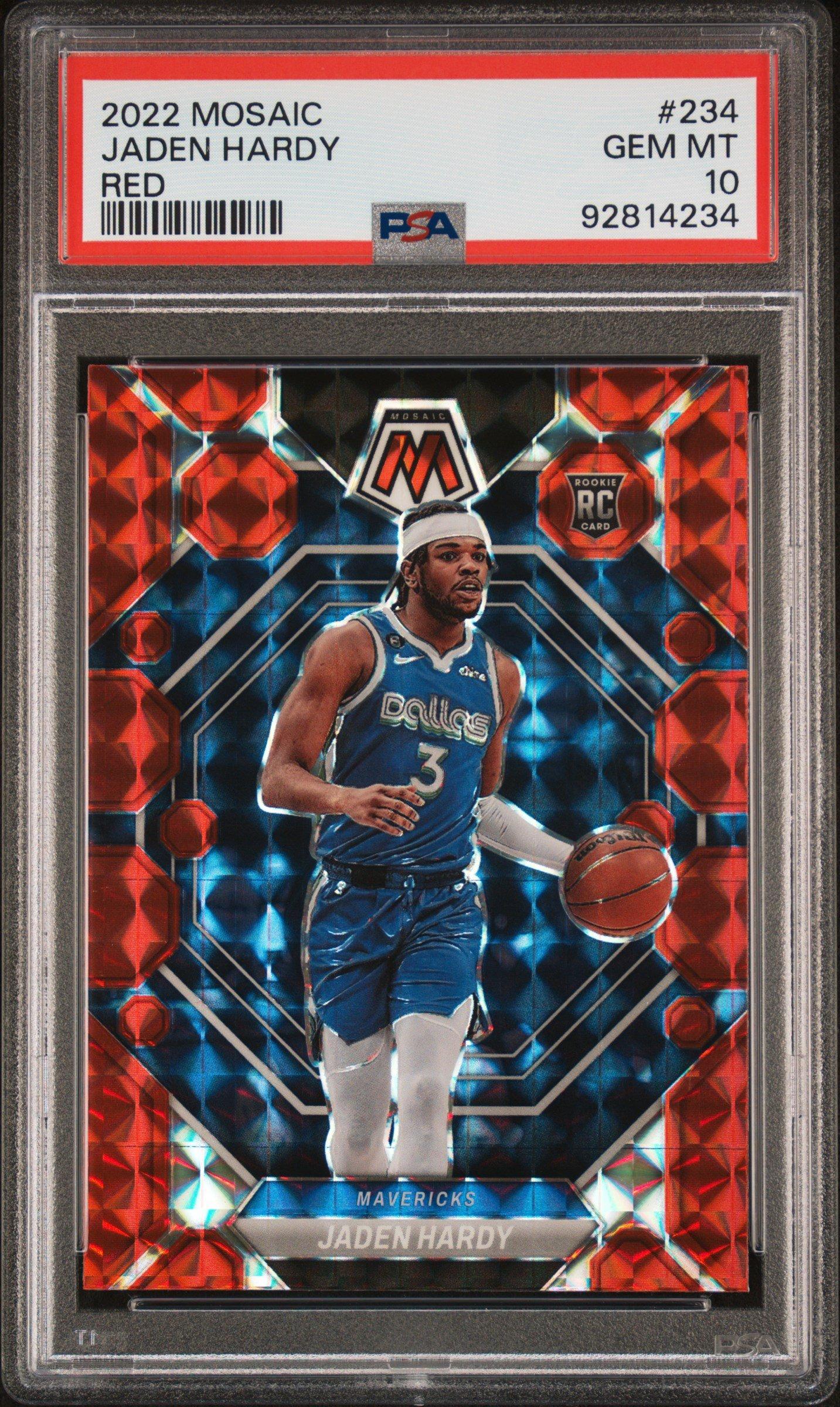 2022 Panini Mosaic 234 Jaden Hardy Red PSA 10