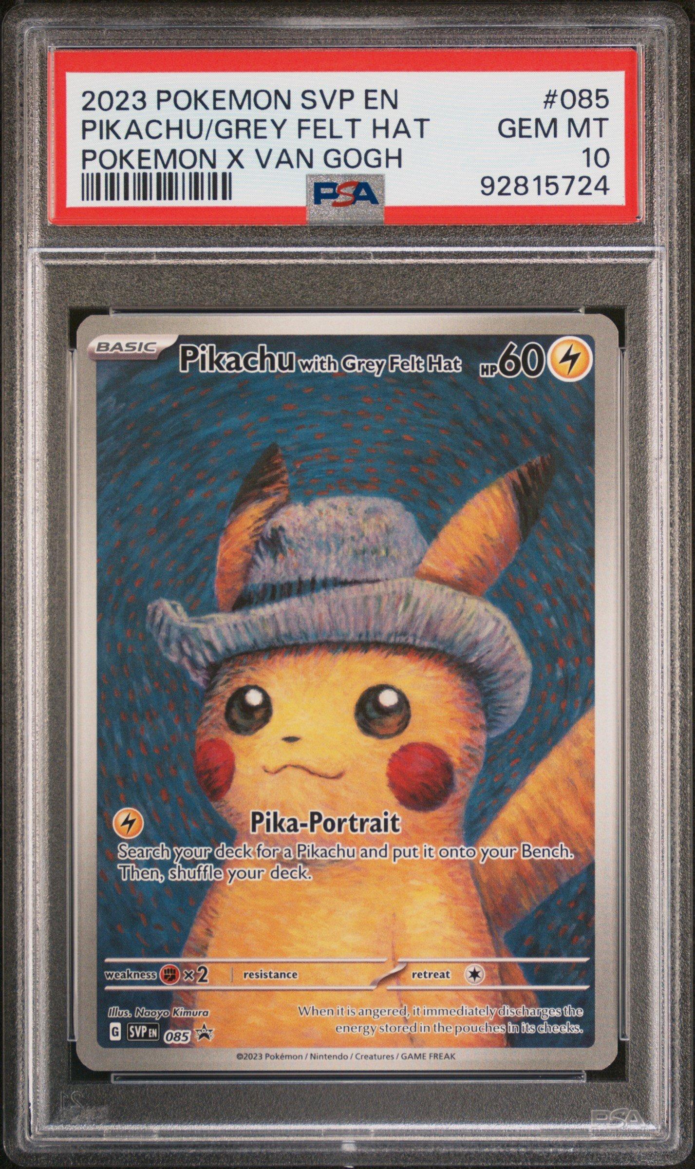 2023 Pokemon Svp En-sv Black Star Promo 085 Pikachu With Grey Felt