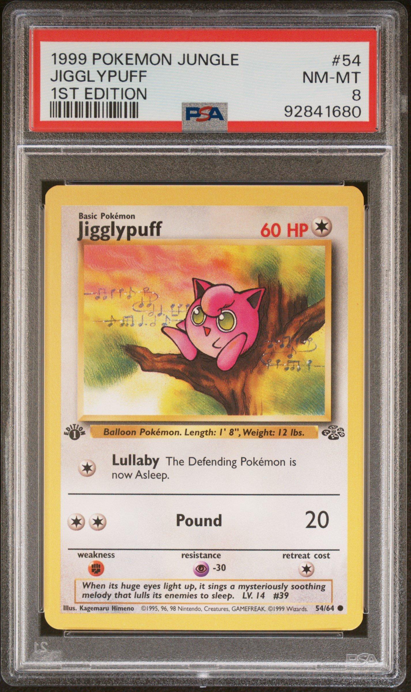 1999 jigglypuff pokemon card value 2019 Old Maid PSA 10 Graded 1999 Pokemon Jungle 54 Jigglypuff