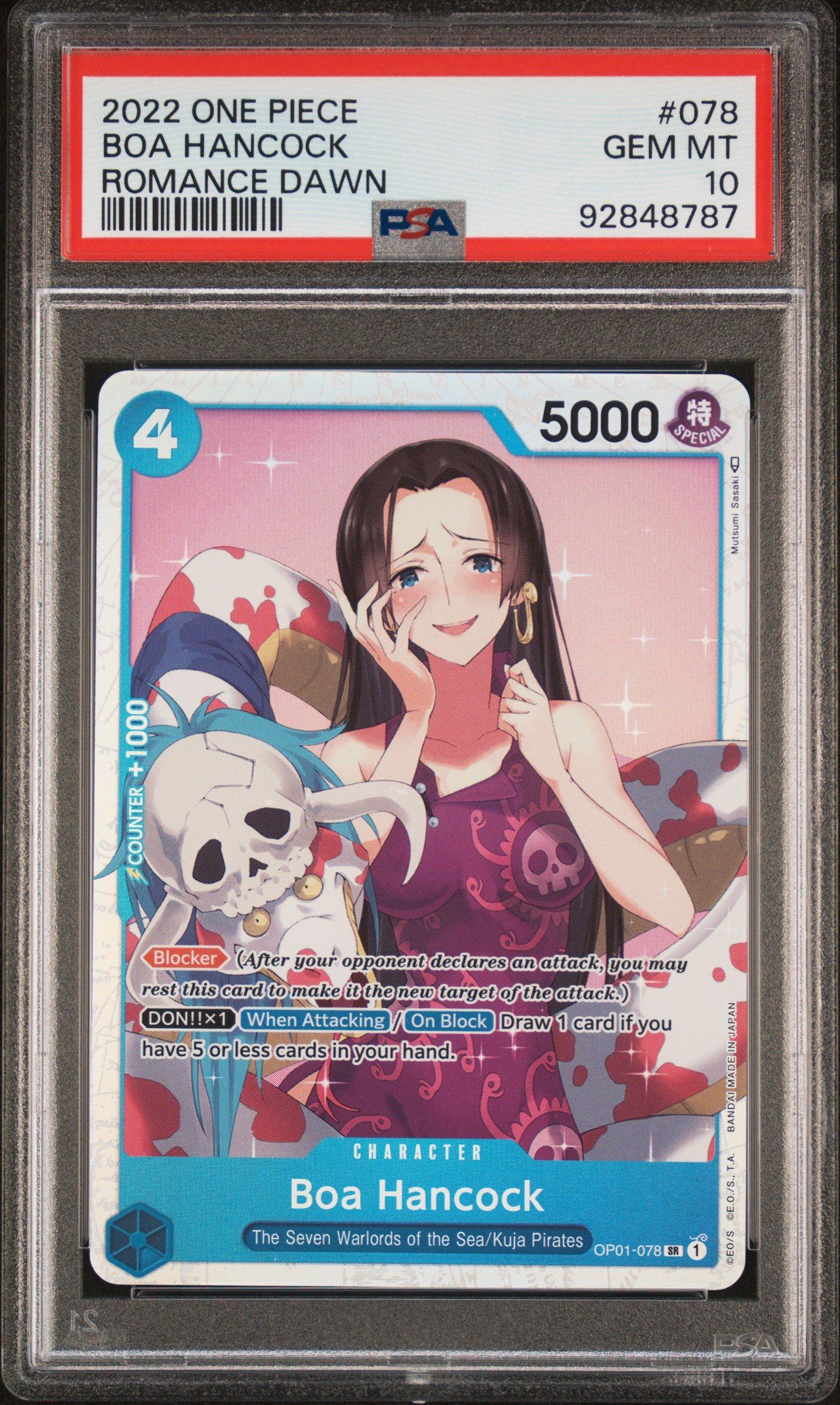 PSA10ワンピース BOA HANCOCK OP01-078 2022 One Piece Op01-romance Dawn 078 Boa Hancock PSA 10 Graded