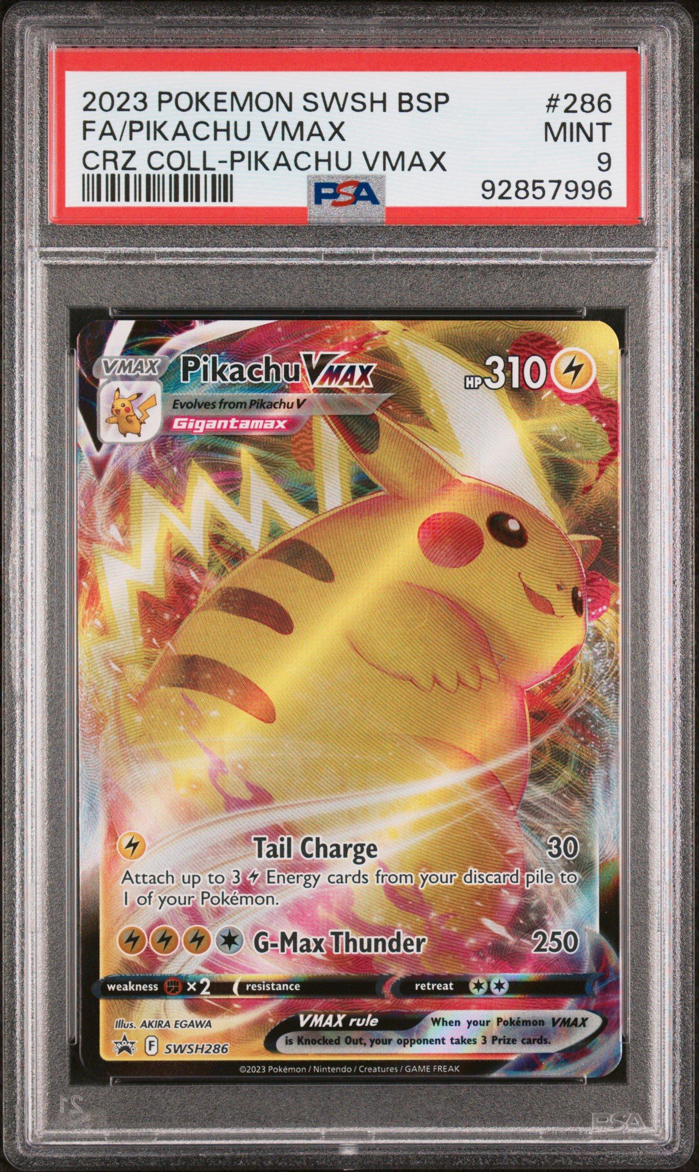 2023 Pokemon Swsh Black Star Promo 286 Full Art/pikachu Vmax Crown