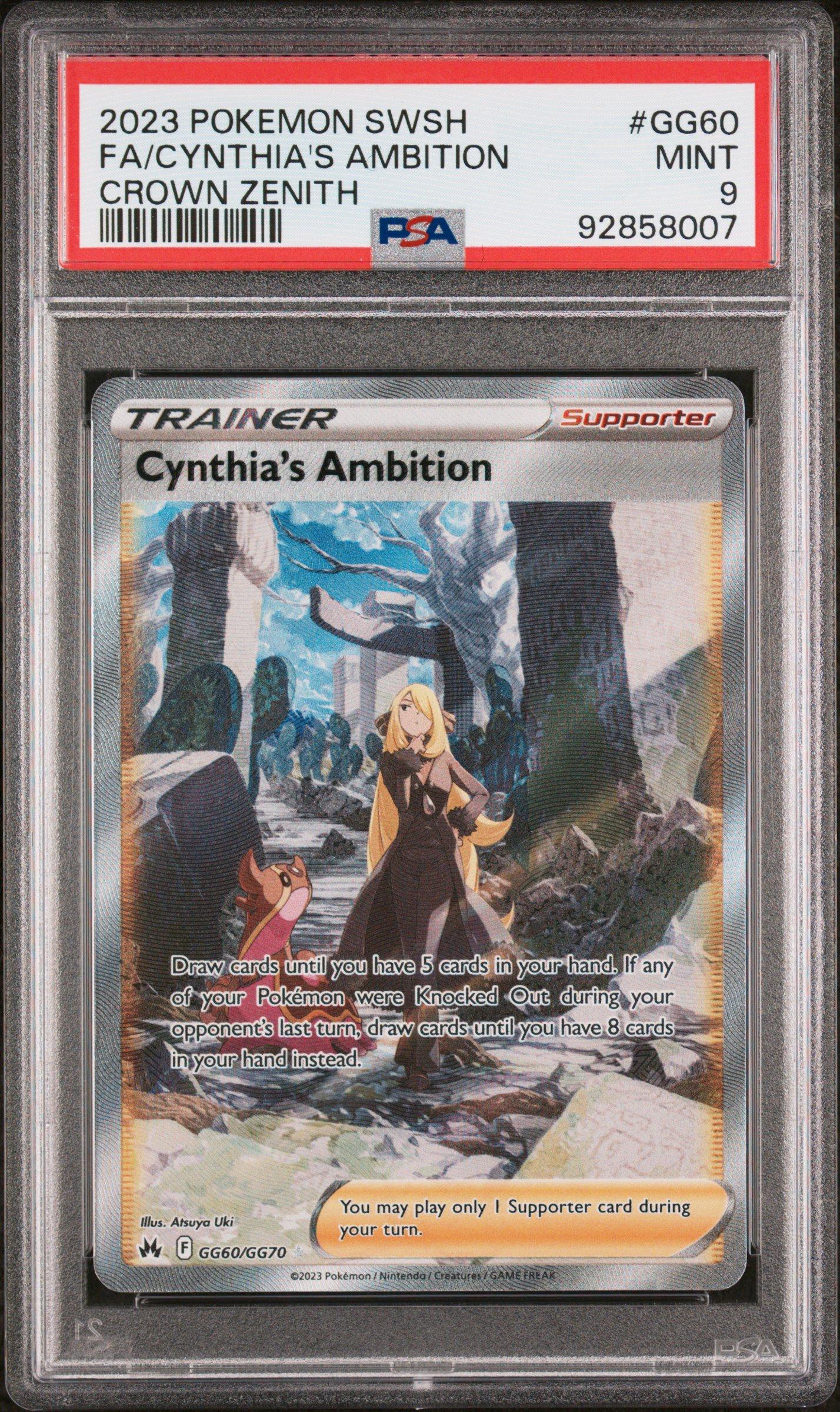 2023 Pokemon Sword And Shield Crown Zenith Gg60 Full Art/cynthia's