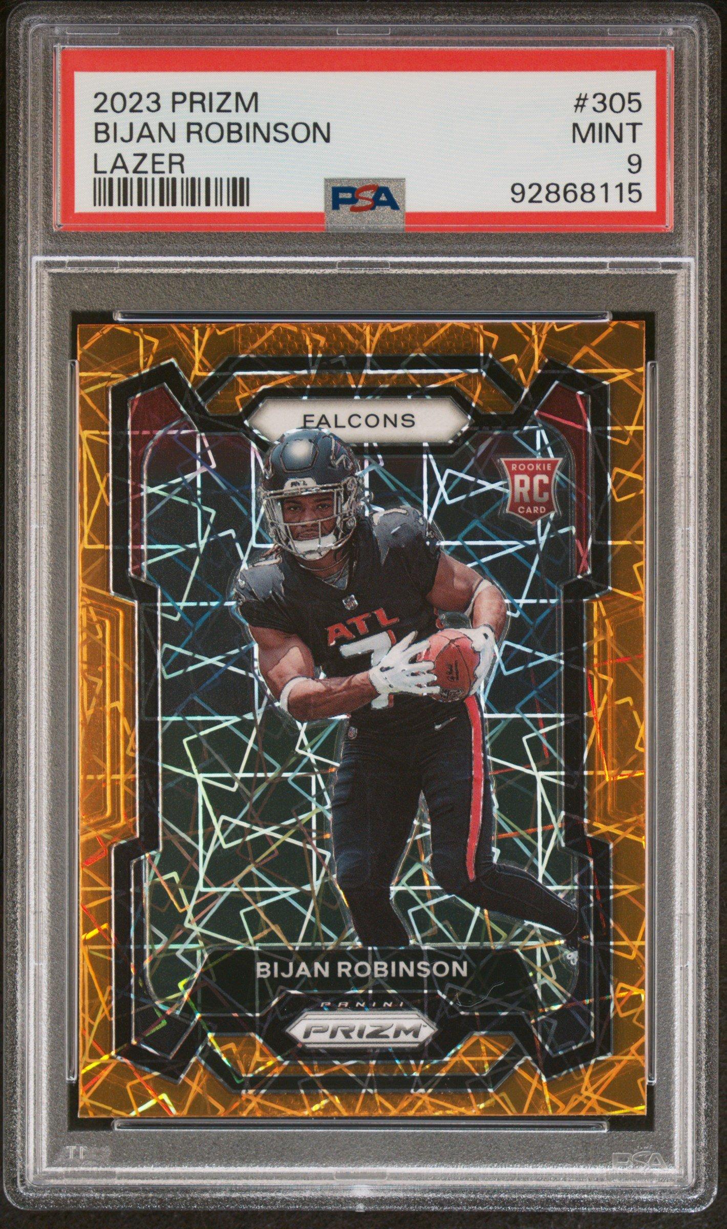 2023 Panini Prizm 305 Bijan Robinson Lazer Prizm PSA