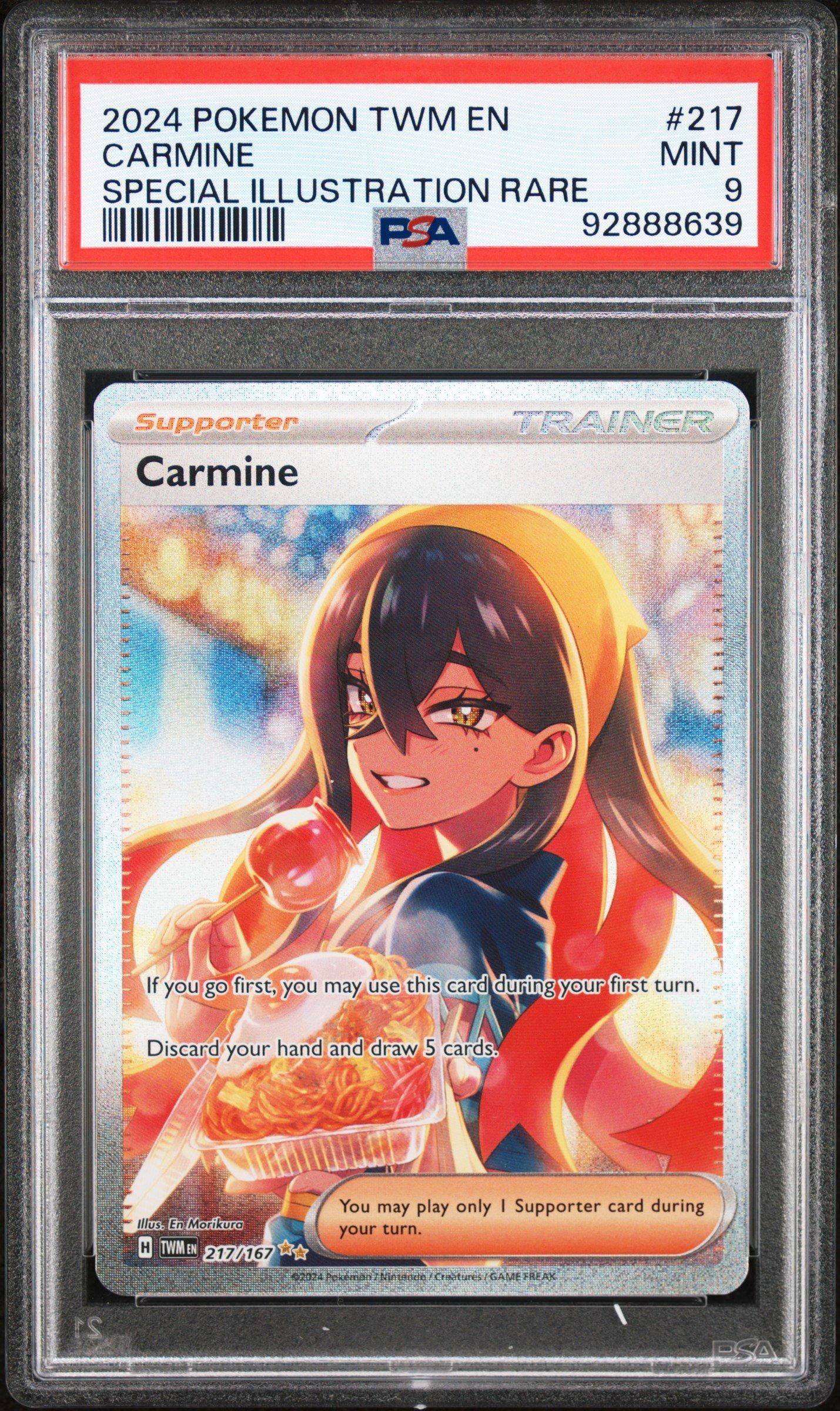 2024 Pokemon Twm En-twilight Masquerade 217 Carmine Special Illustration Rare PSA