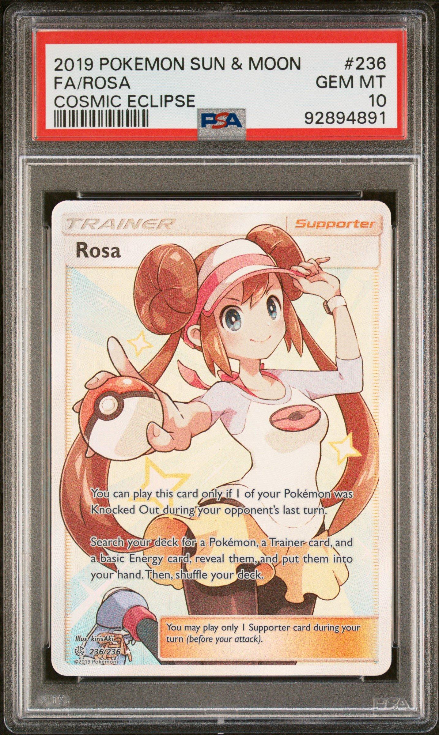 2019 Pokemon Sun & Moon Cosmic Eclipse 236 Full Art/rosa PSA 10