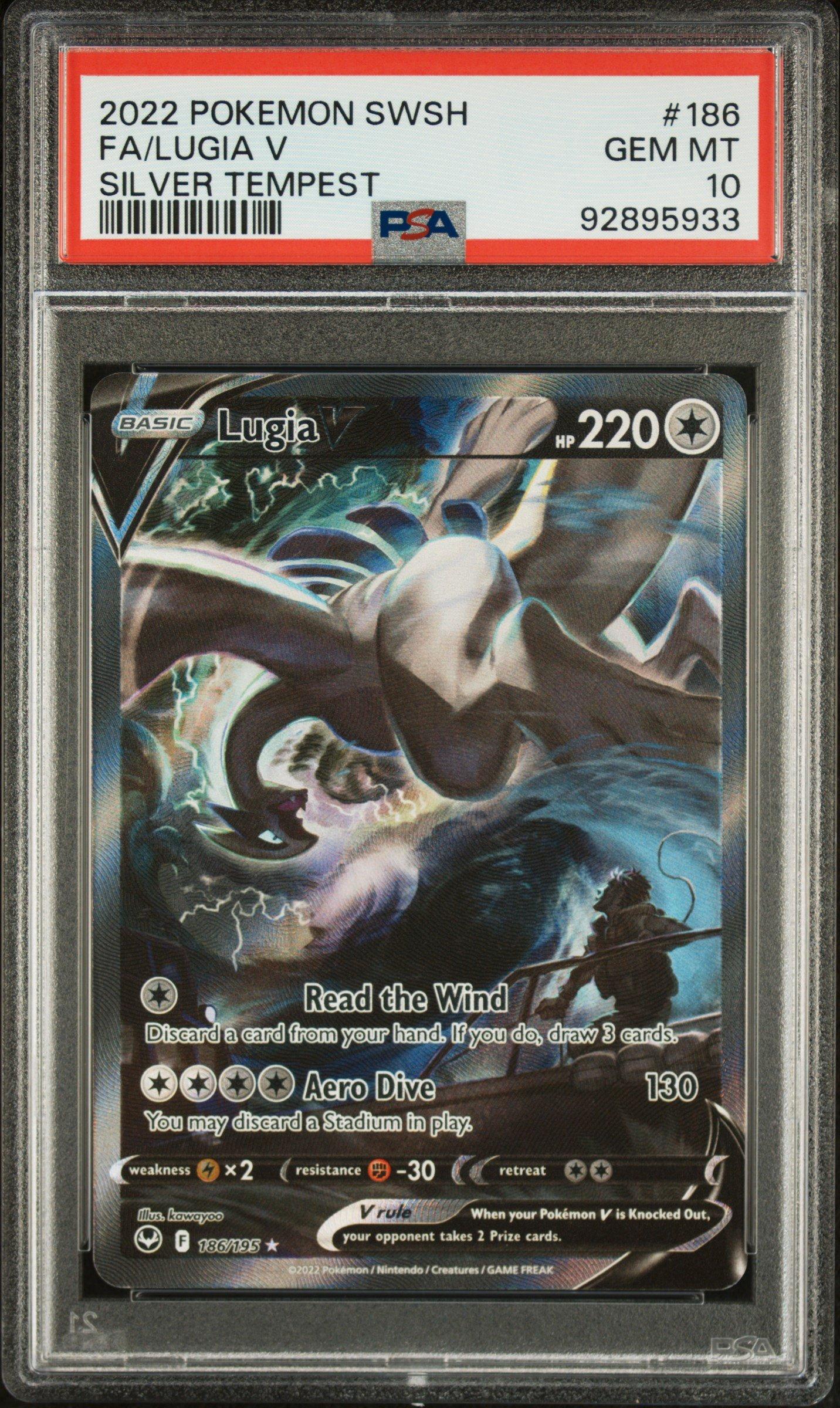 2022 Pokemon Sword & Shield Silver Tempest 186 Full Art/lugia V