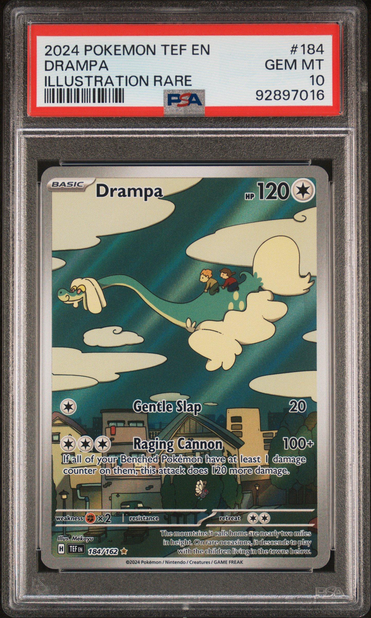 2024 Pokemon Tef En-temporal Forces 184 Drampa Illustration Rare