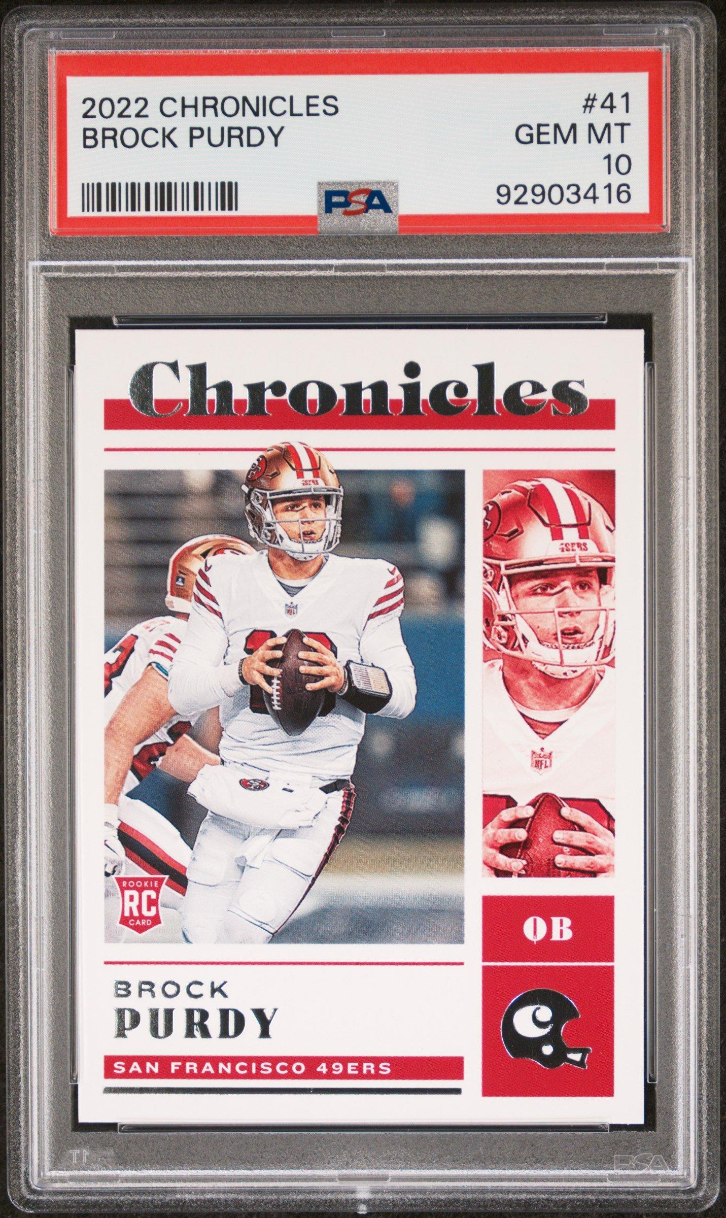 2022 Panini Chronicles 41 Brock Purdy PSA 10