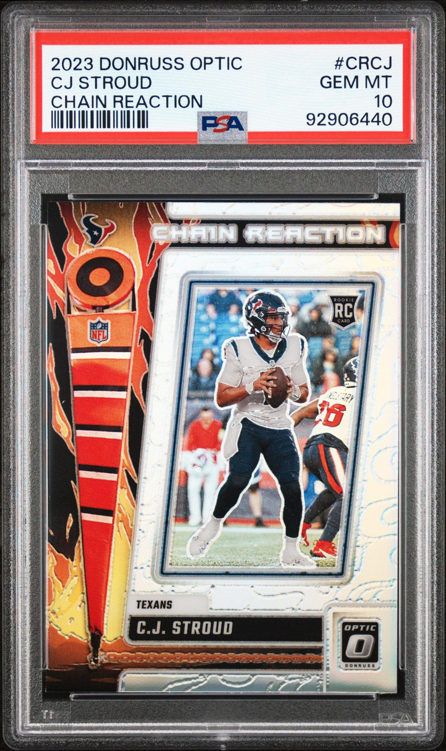 2023 Panini Donruss Optic Chain Reaction Crcj Cj Stroud PSA 10