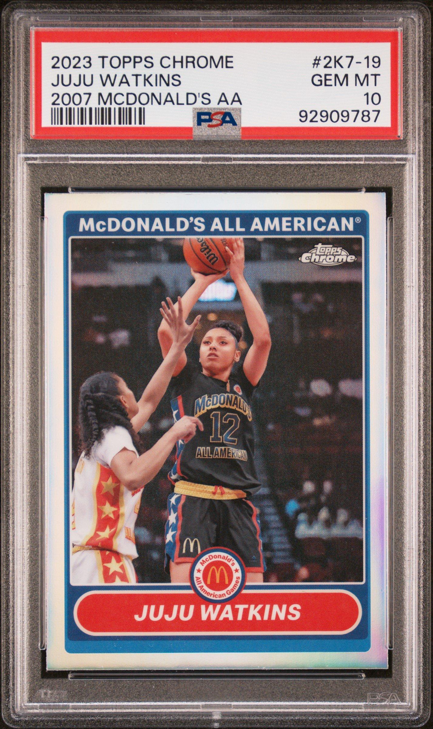 2023 Topps Chrome 2007 Mcdonald's All-american 2k7-19 Juju Watkins PSA 10