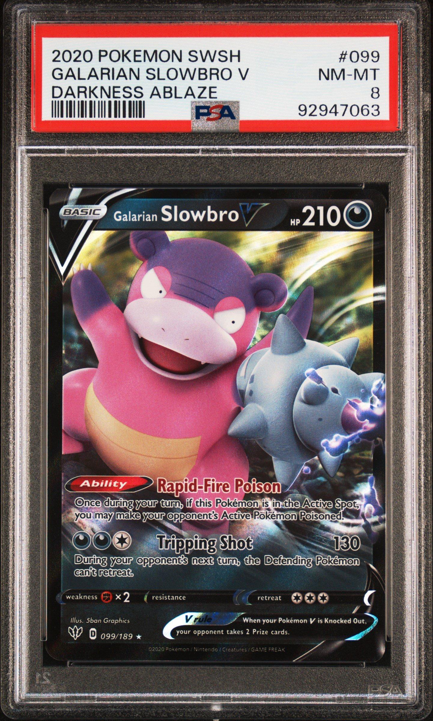 2020 Pokemon Sword & Shield Darkness Ablaze 099 Galarian Slowbro V