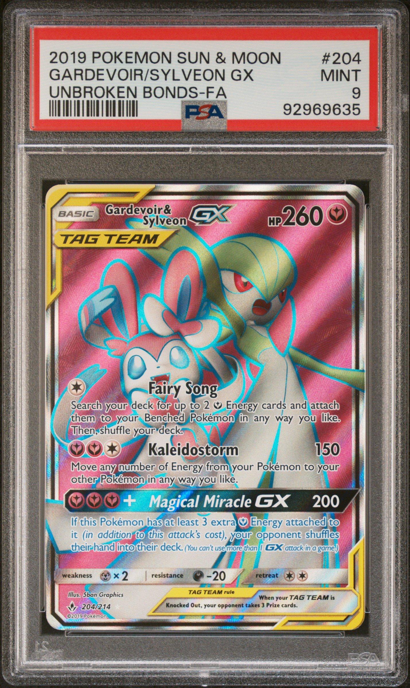 2019 Pokemon Sun & Moon Unbroken Bonds 204 Full Art/gardevoir