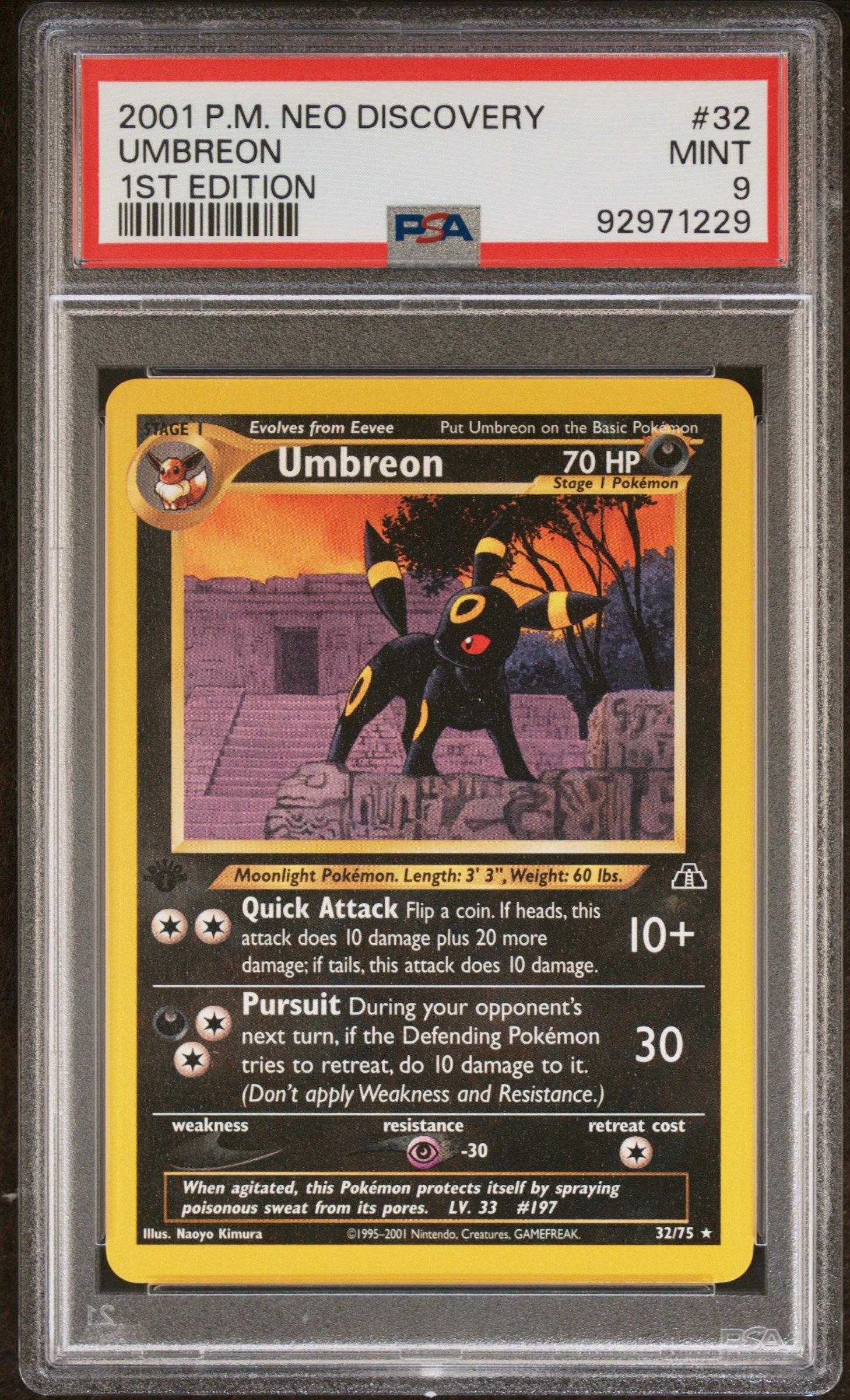 2001 Pokemon Neo Discovery 32 Umbreon 1st Edition PSA 9 | GameStop
