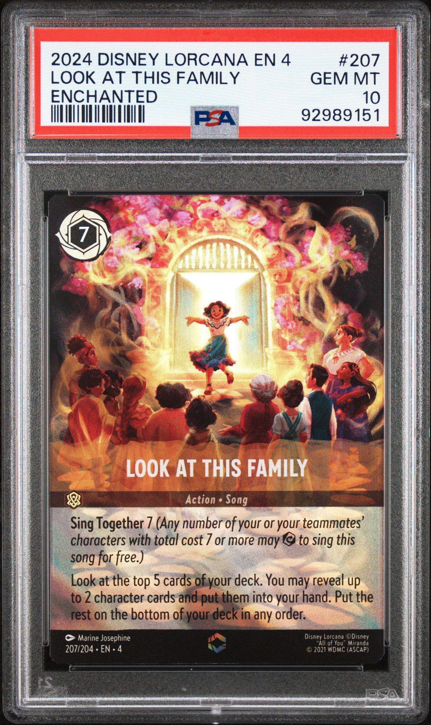 2024 Disney Lorcana En 4-ursula's Return 207 Look At This Family Enchanted PSA