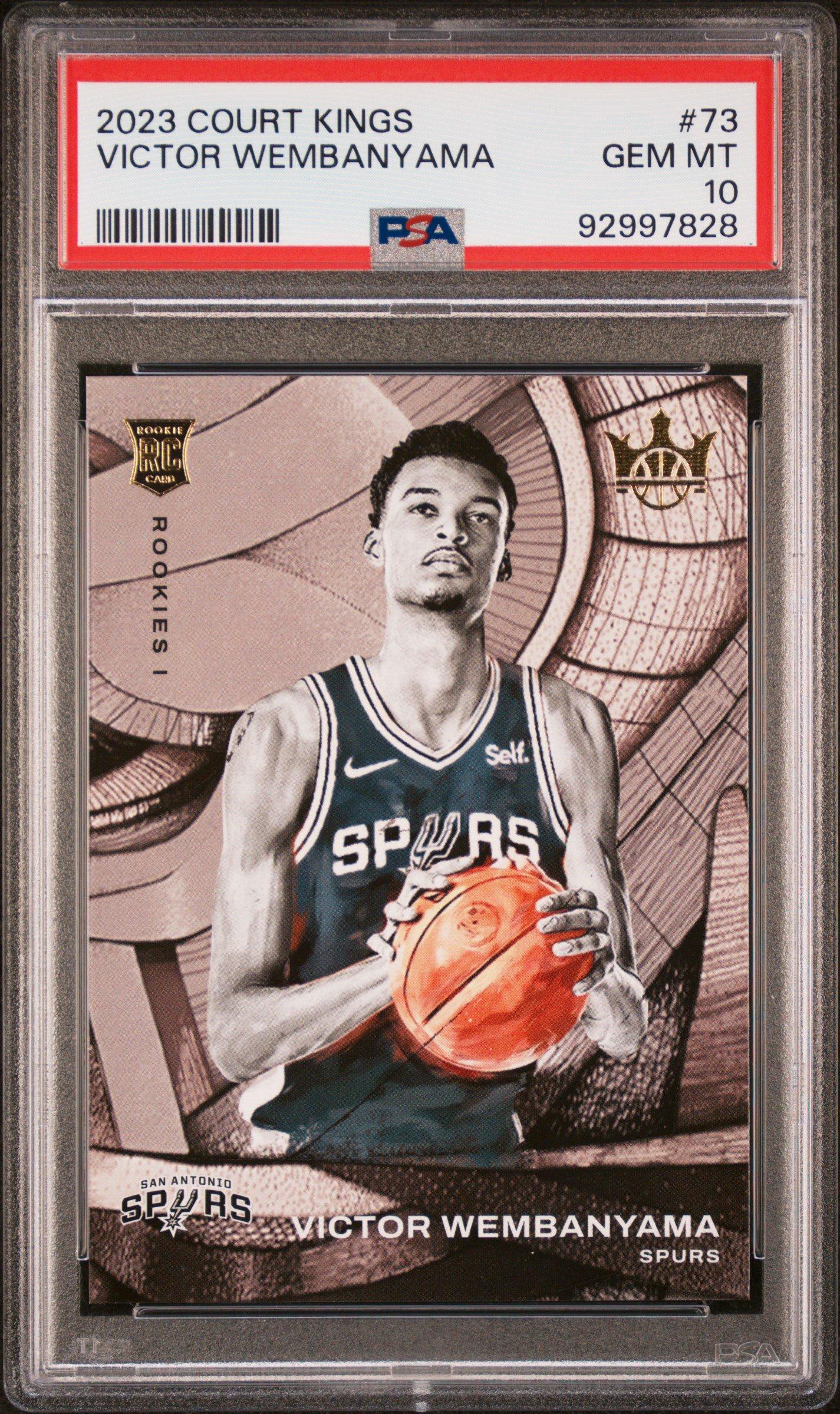2023 Panini Court Kings 73 Victor Wembanyama PSA 10 Graded Card
