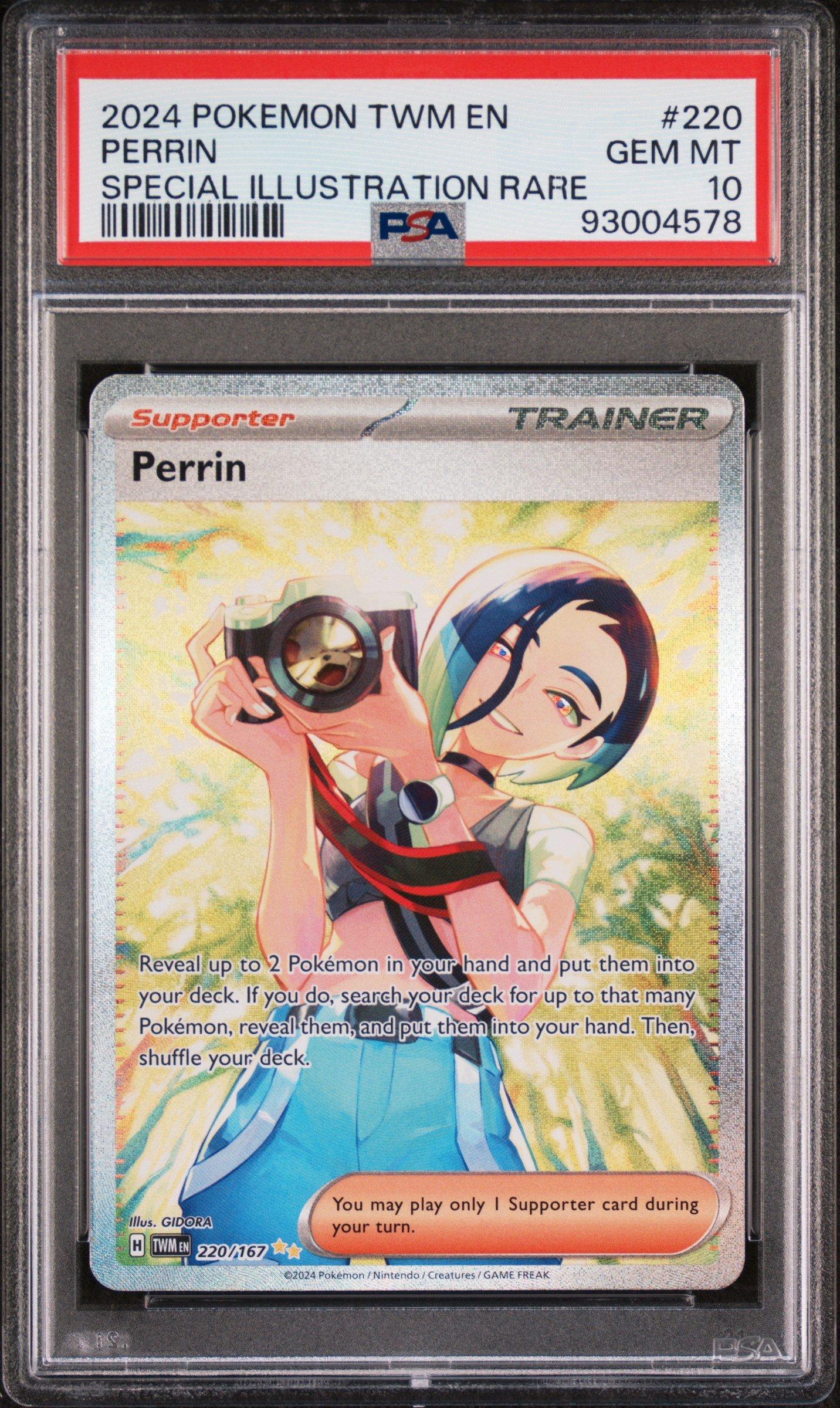 2024 Pokemon Twm En-twilight Masquerade 220 Perrin Special Illustration Rare PSA