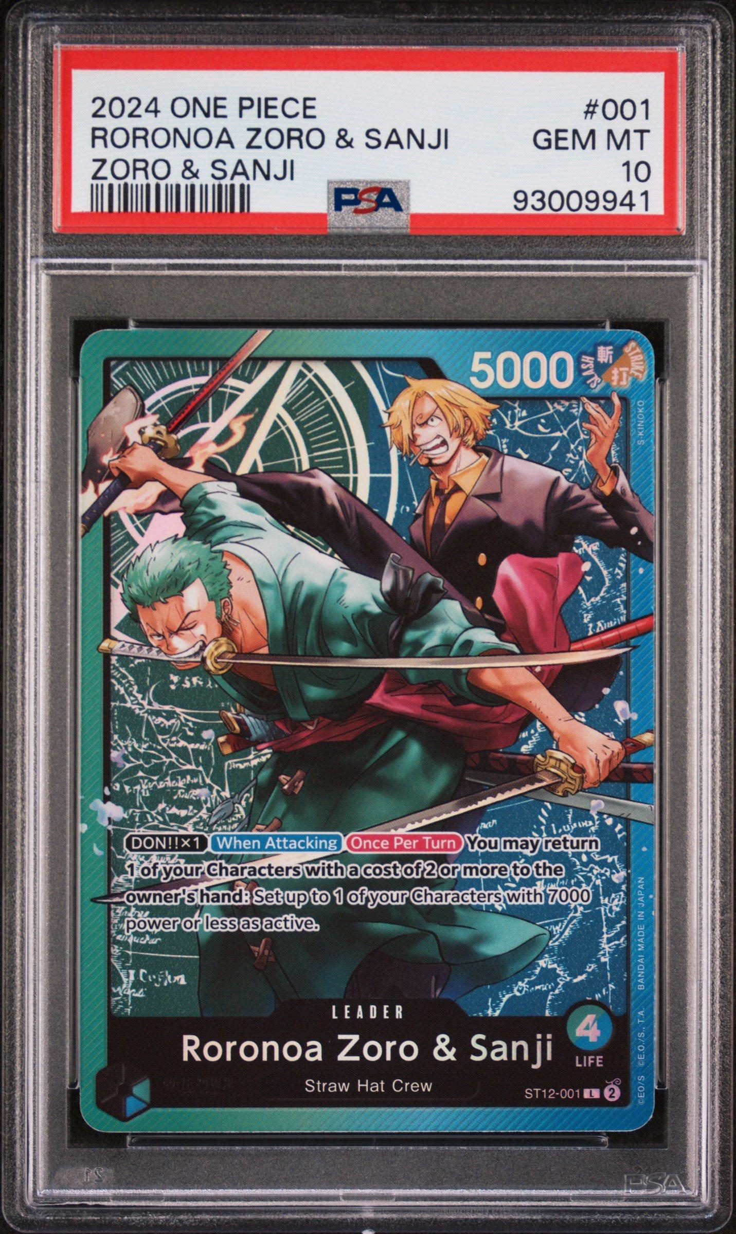 2024 One Piece Starter Deck-zoro & Sanji 001 Roronoa Zoro & Sanji