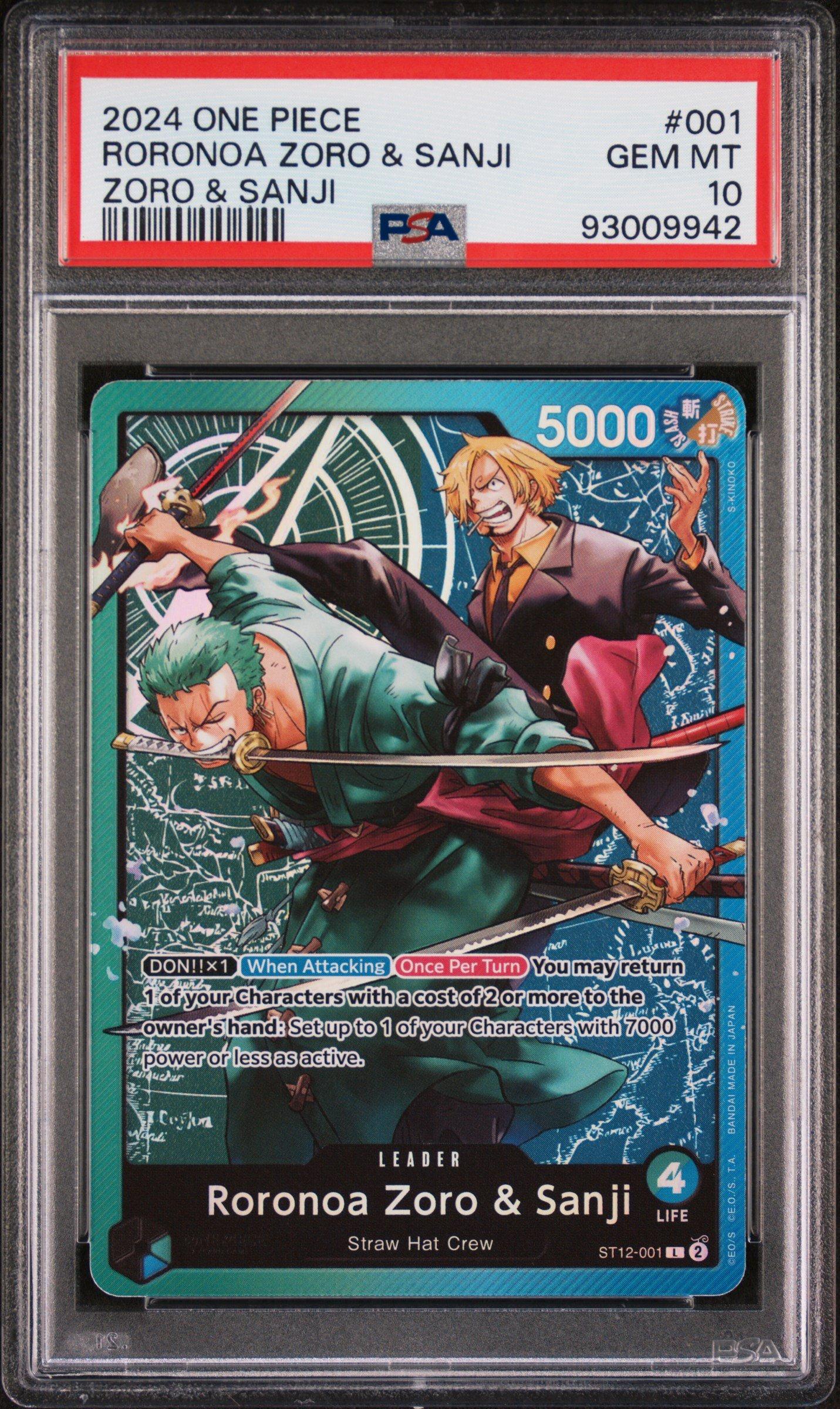 2024 One Piece Starter Deck-zoro & Sanji 001 Roronoa Zoro/sanji PSA 10  Graded Card | GameStop