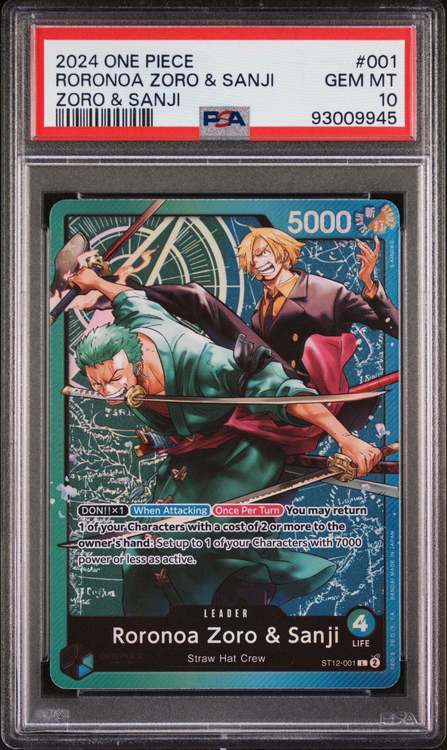 2024 One Piece Starter Deck-zoro & Sanji 001 Roronoa Zoro/sanji