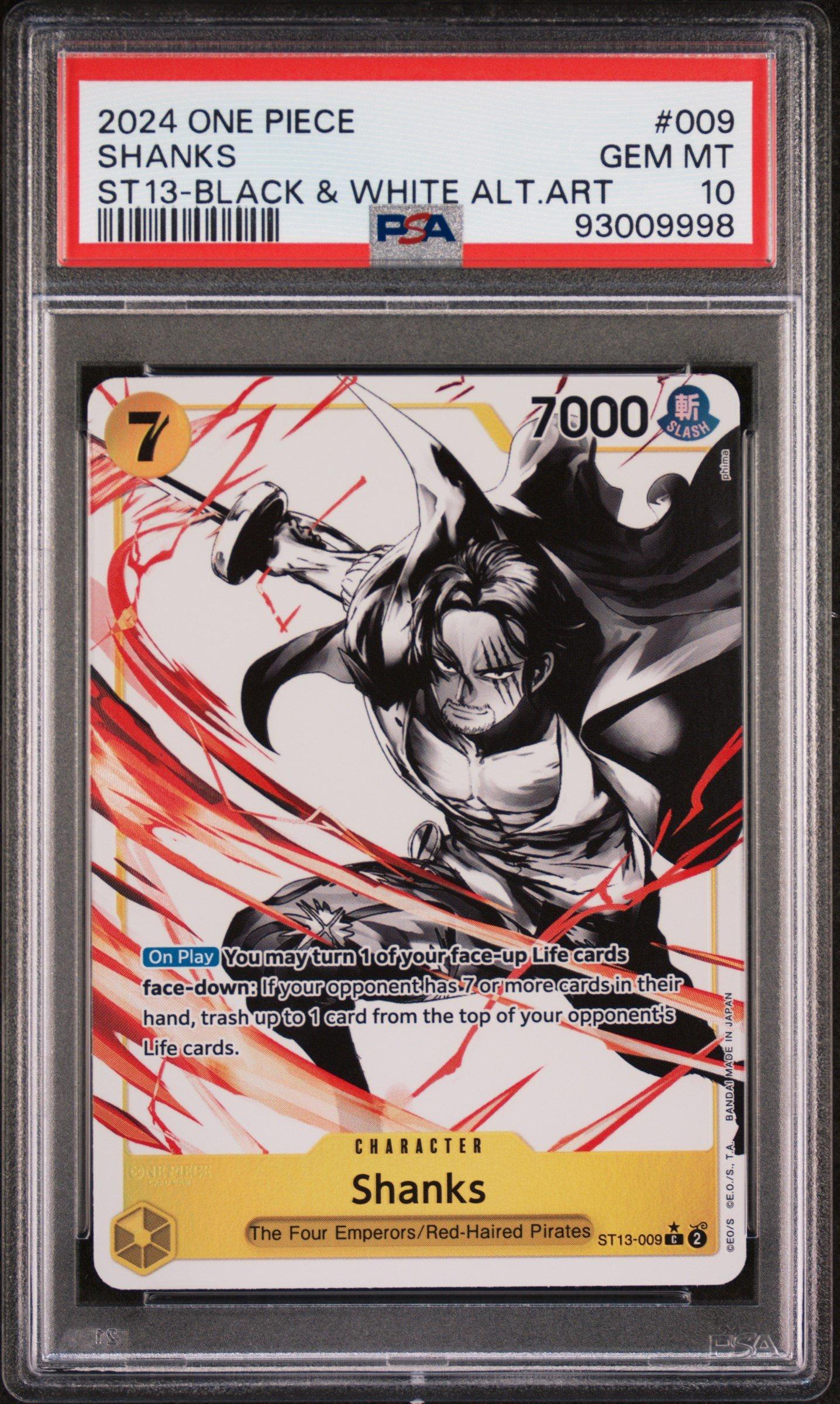 新品 ONE PIECE . SHANKS OP09-ALTERNATE ART Shanks OP09-004 Manga Alt Art Emperors in the New World ONE