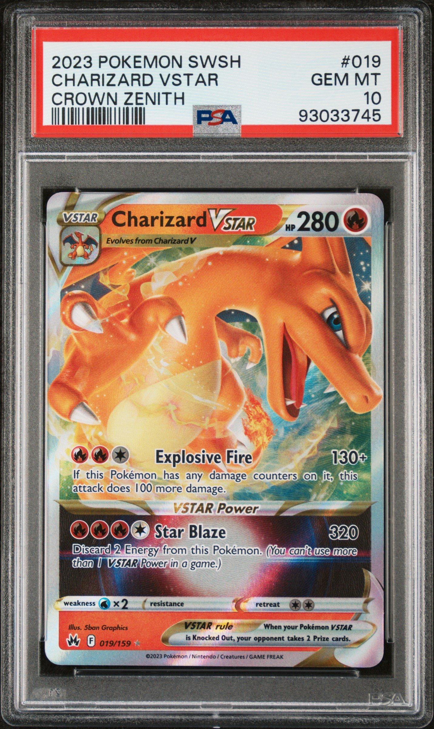 2023 Pokemon Sword And Shield Crown Zenith 019 Charizard Vstar PSA 10 ...