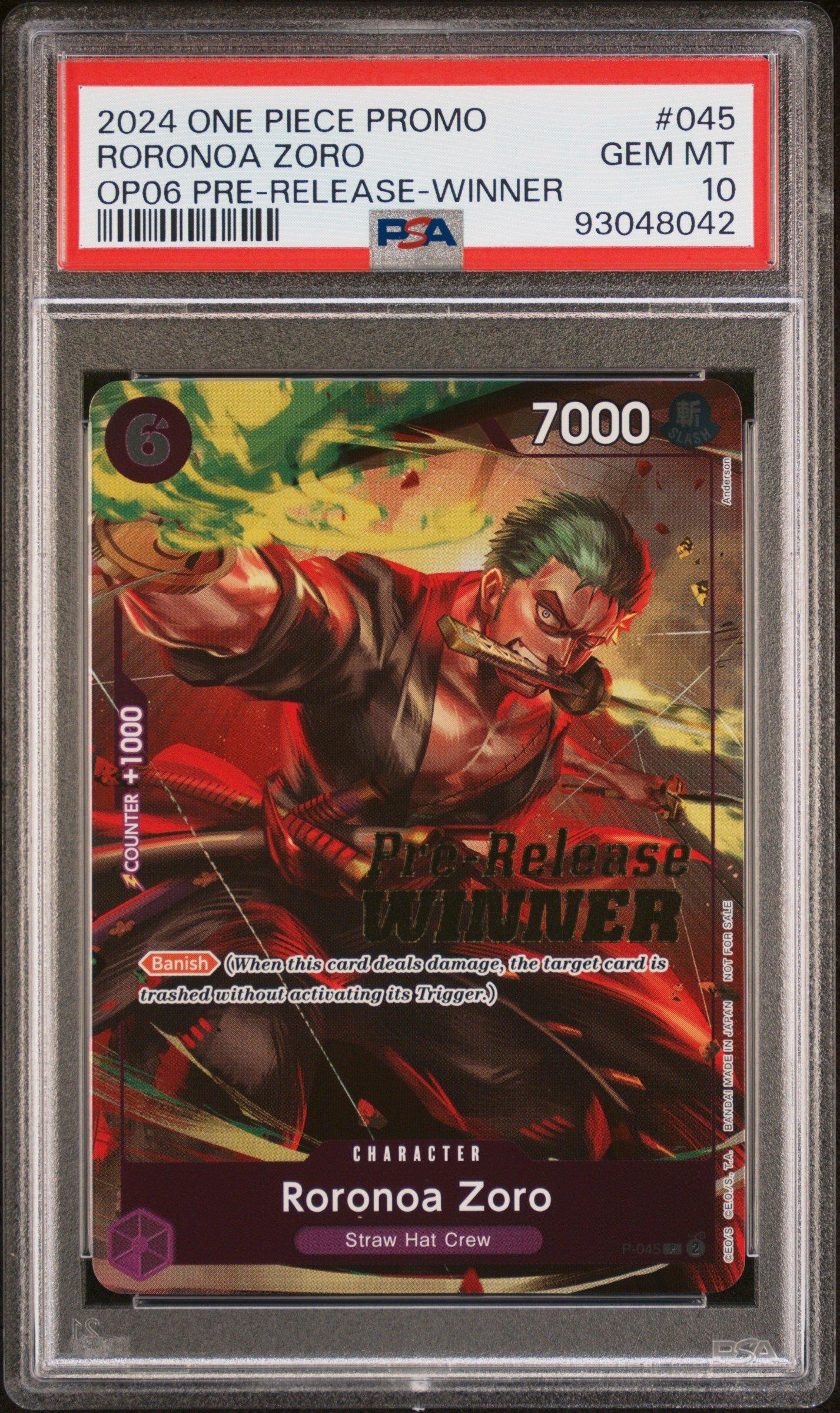 2024 One Piece Promos 045 Roronoa Zoro Wings Of The Captain
