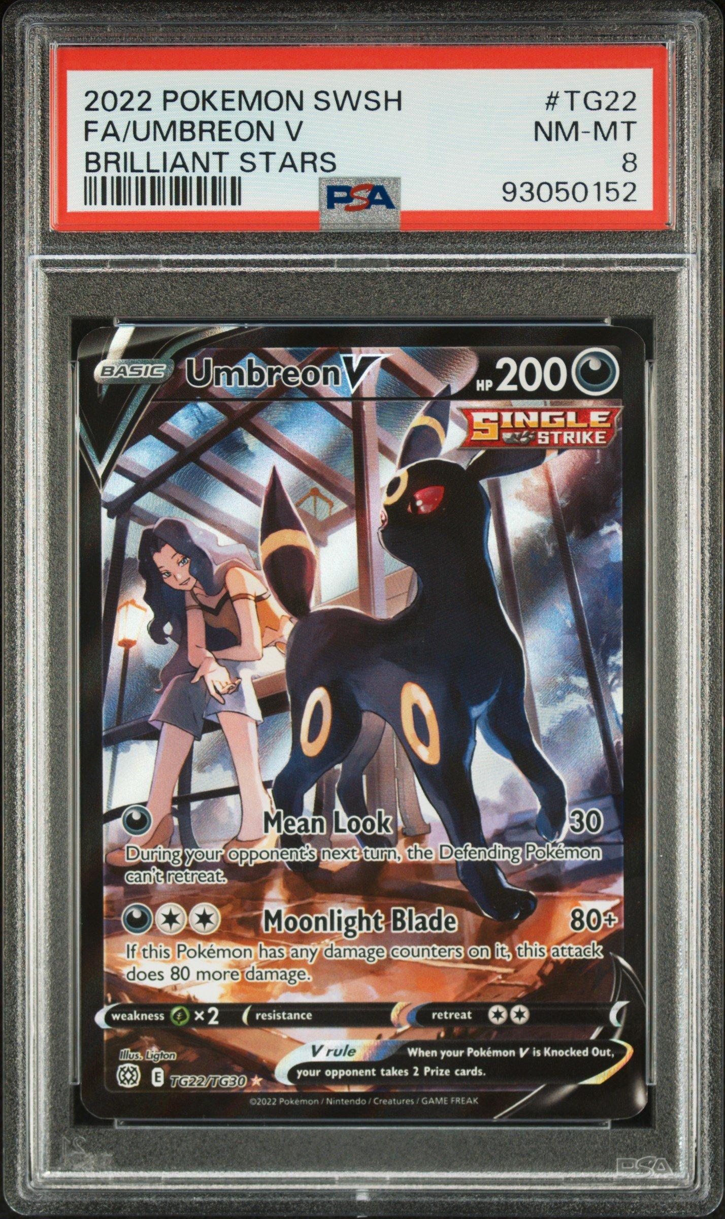 2022 Pokemon Sword & Shield Brilliant Stars Tg22 Full Art/umbreon V PSA 8  Graded Card | GameStop