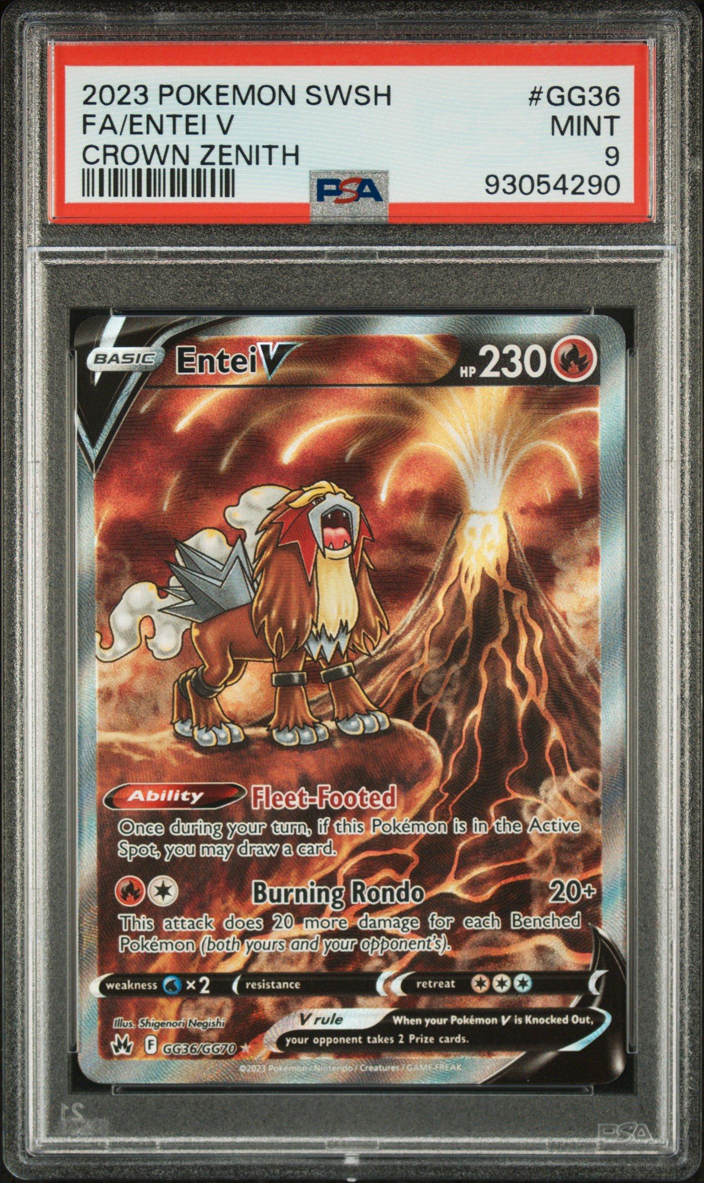 2023 Pokemon Sword And Shield Crown Zenith Gg36 Full Art/entei V