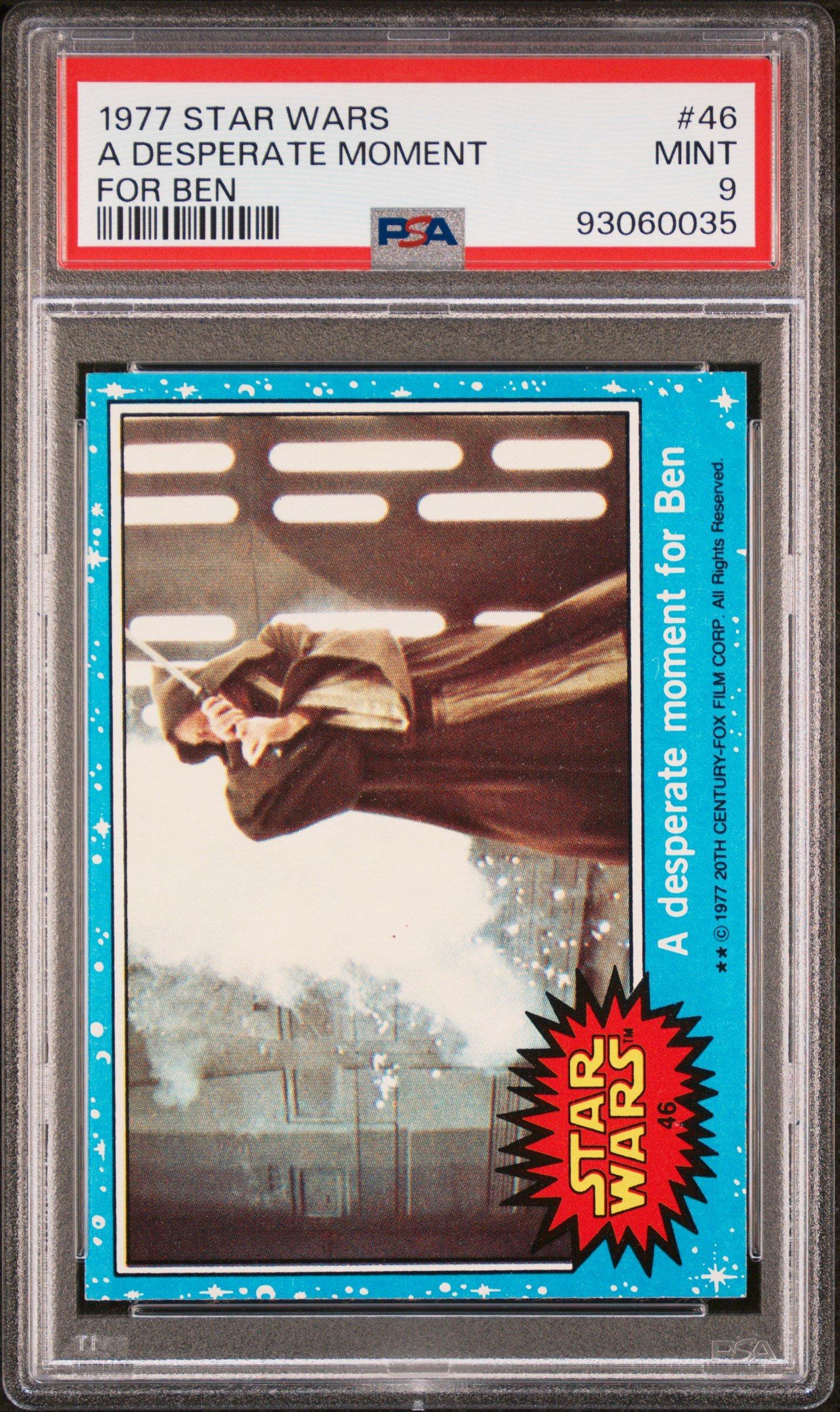 1977 Star Wars 46 A Desperate Moment For Ben PSA 9 Graded Card | GameStop