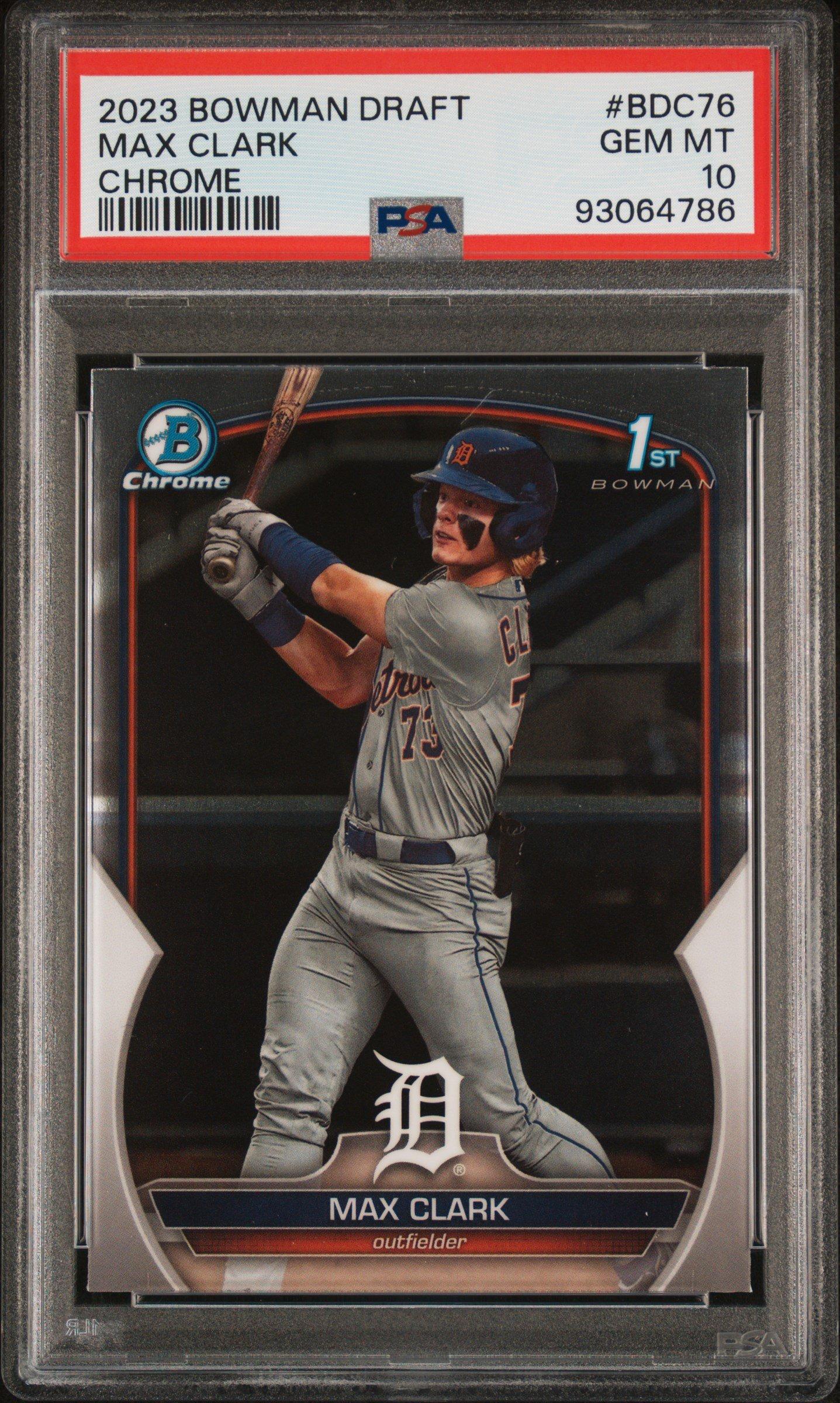 2023 Bowman Draft Bdc76 Max Clark Chrome PSA 10