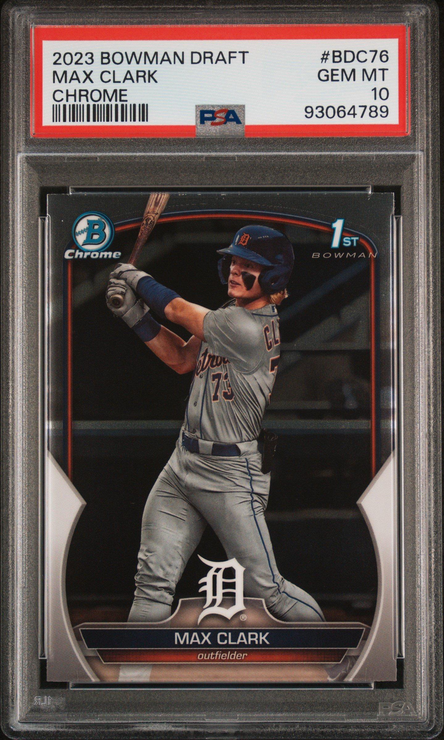 2023 Bowman Draft Bdc76 Max Clark Chrome PSA 10
