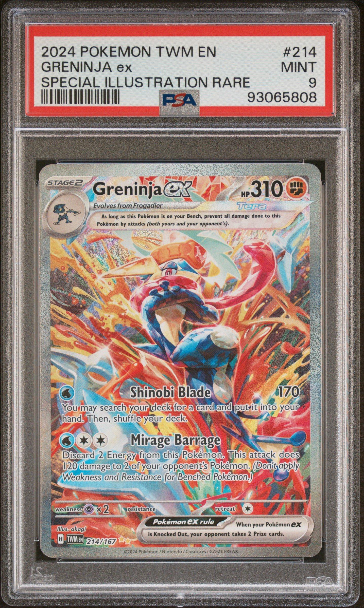 PSA9 2024 ゲッコウガEX greninja ex #132 PSA 9 MINT Greninja ex SVP 132 Pokemon Shrouded Fable Black