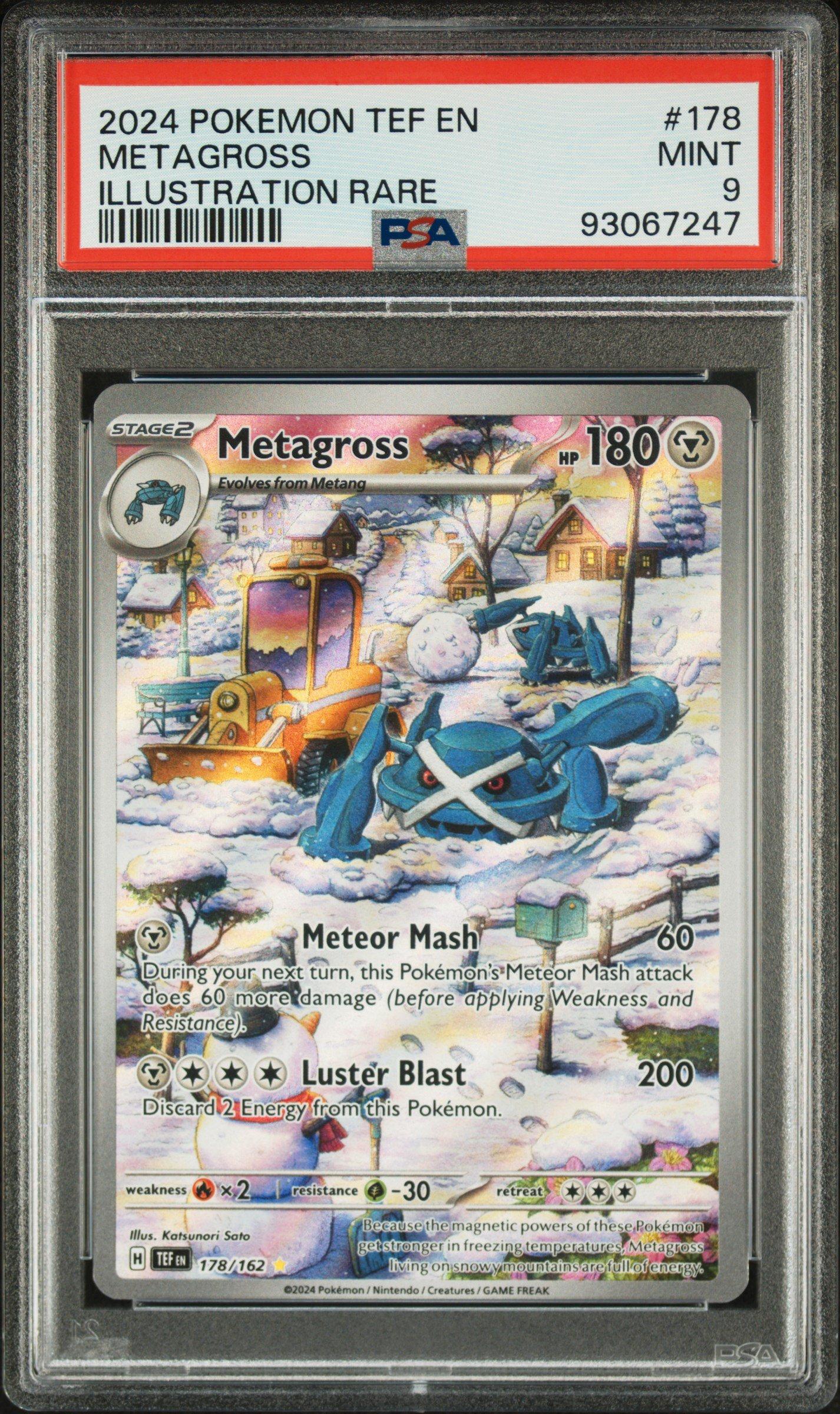 2024 Pokemon Tef En-temporal Forces 178 Metagross Illustration