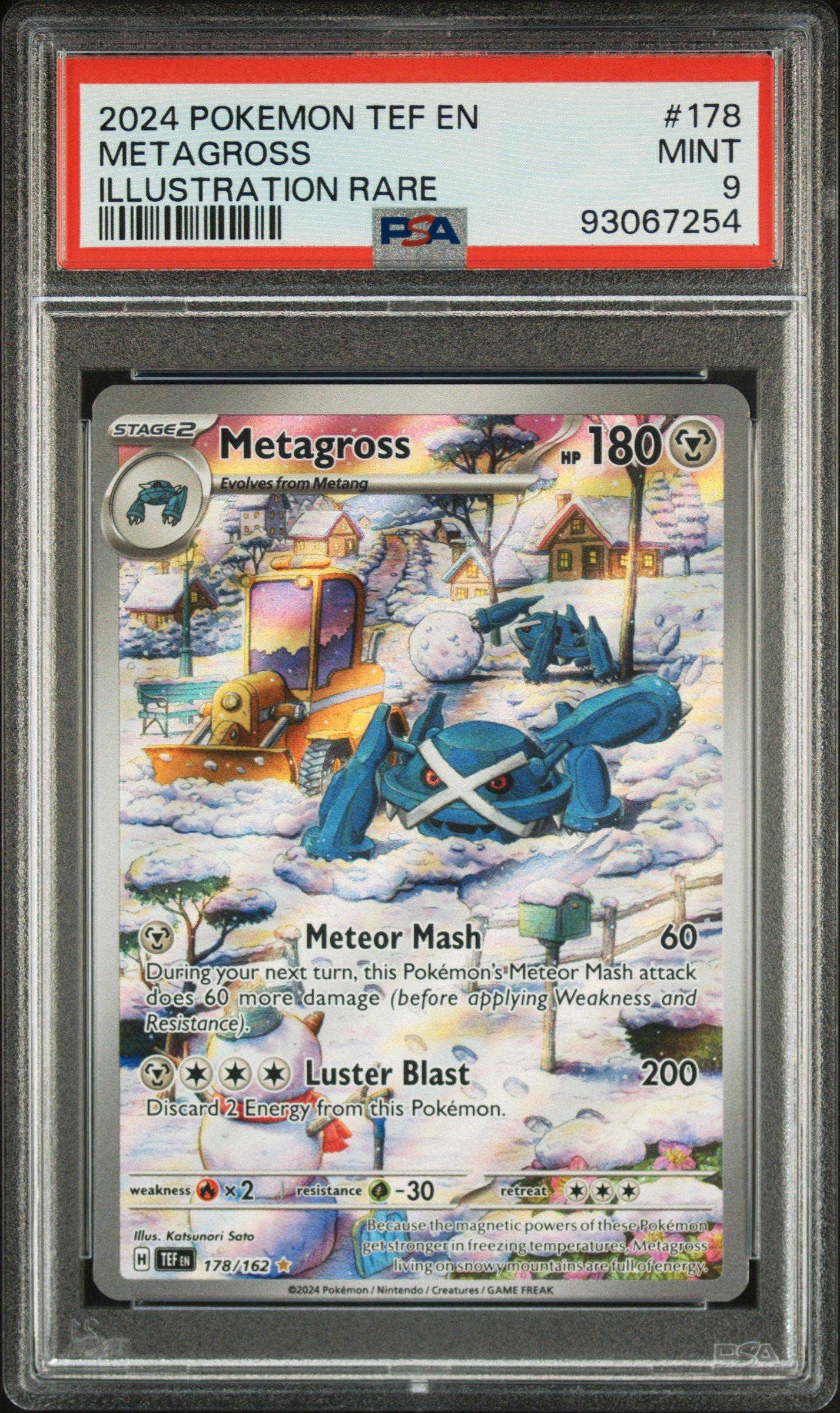 2024 Pokemon Tef En-temporal Forces 178 Metagross Illustration