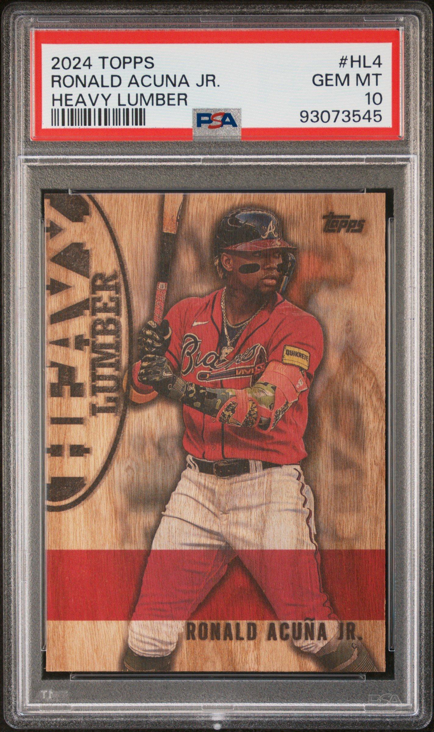 2024 Topps Heavy Lumber Hl4 Ronald Acuna Jr. PSA 10 Graded Card | GameStop