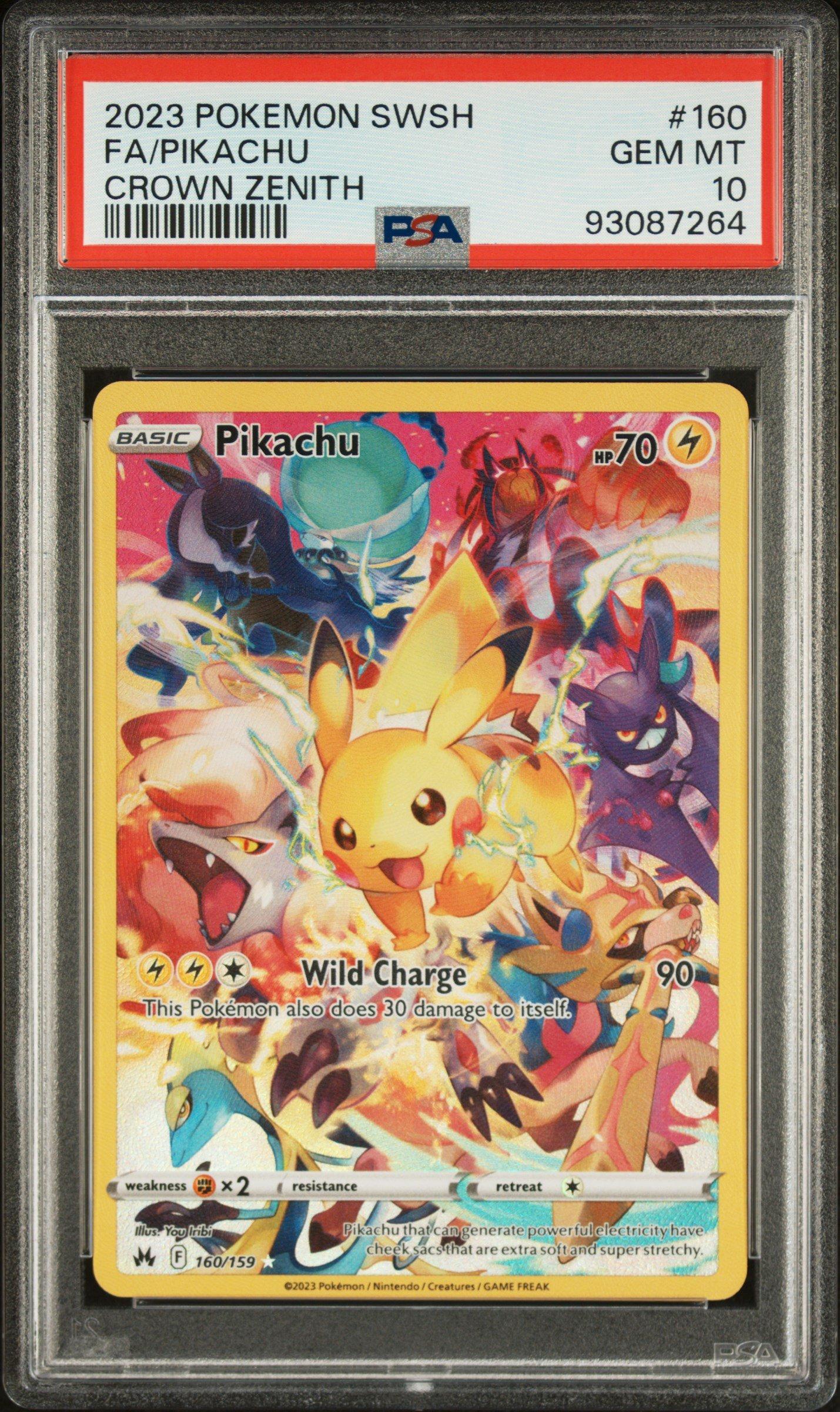2023 Pokemon Sword And Shield Crown Zenith 160 Full Art/pikachu