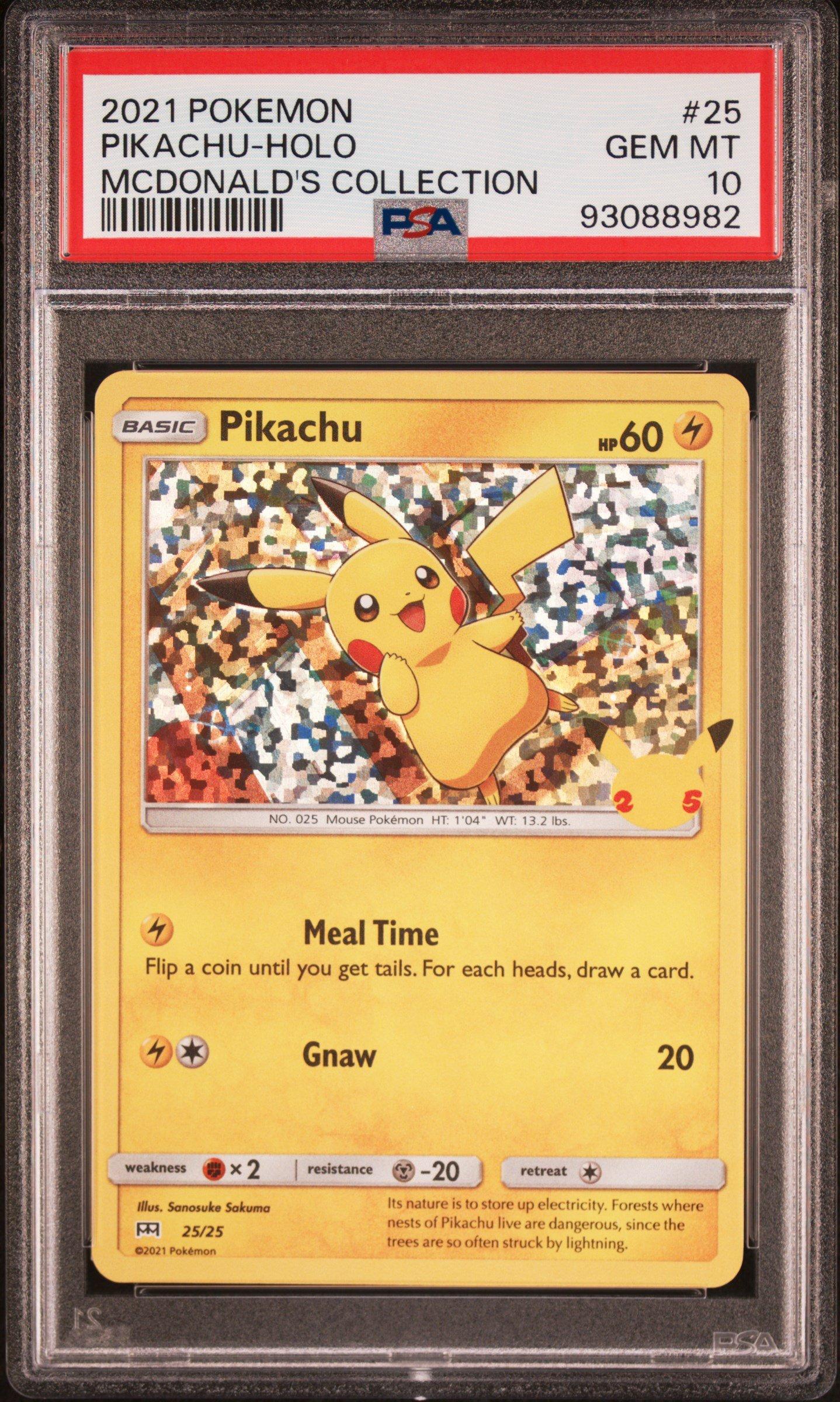 2021 PIKACHU #25 PSA 10 マクドナルドコレクション 2021 Pokemon Mcdonald's Collection 25 Pikachu-holo PSA 10 Graded