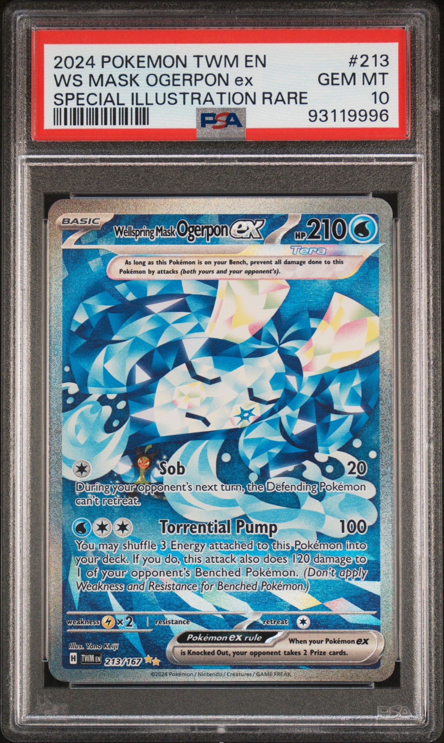 2024 Pokemon Twm En-twilight Masquerade 213 Wellspring Mask Ogerpon Ex Special Illustration Rare PSA 10