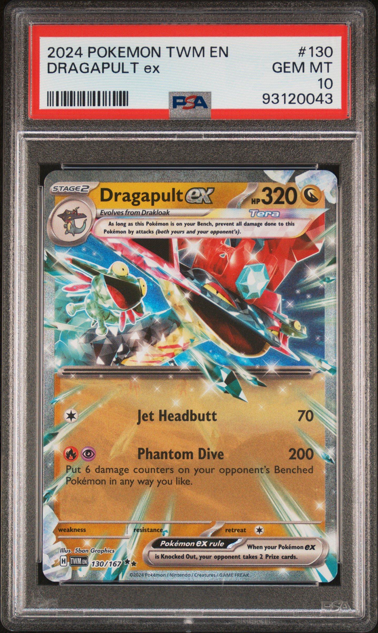 2024 Pokemon Twm En-twilight Masquerade 130 Dragapult Ex PSA 10