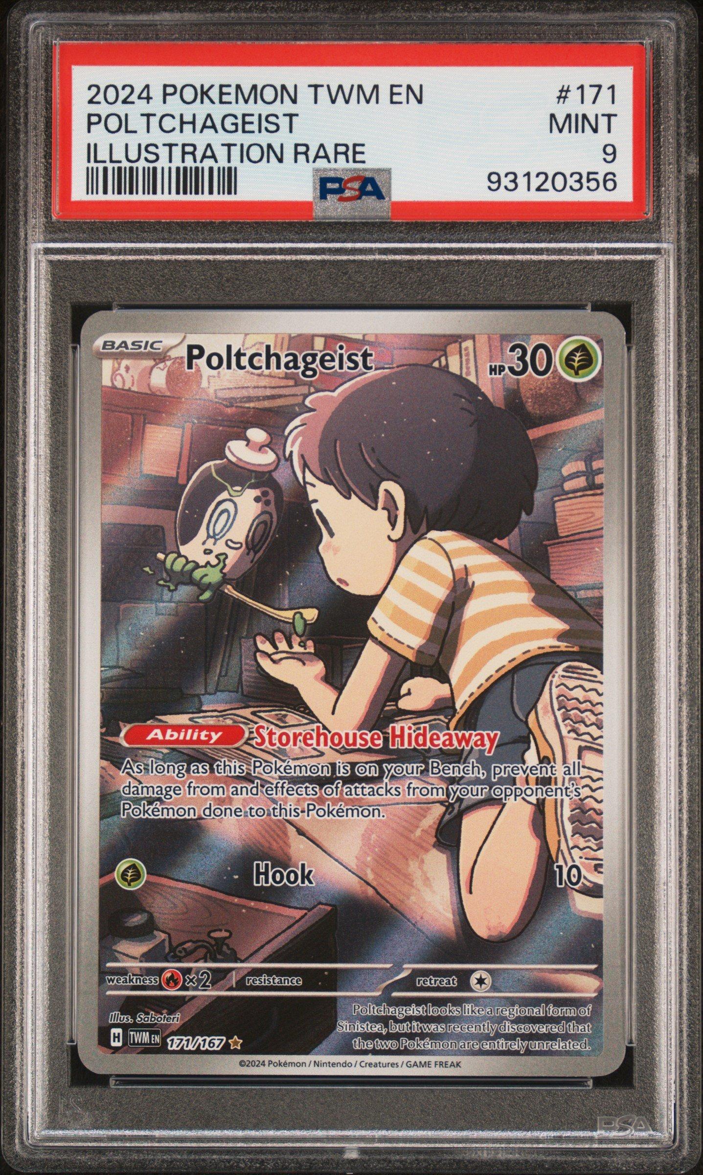 2024 Pokemon Twm En-twilight Masquerade 171 Poltchageist Illustration Rare PSA