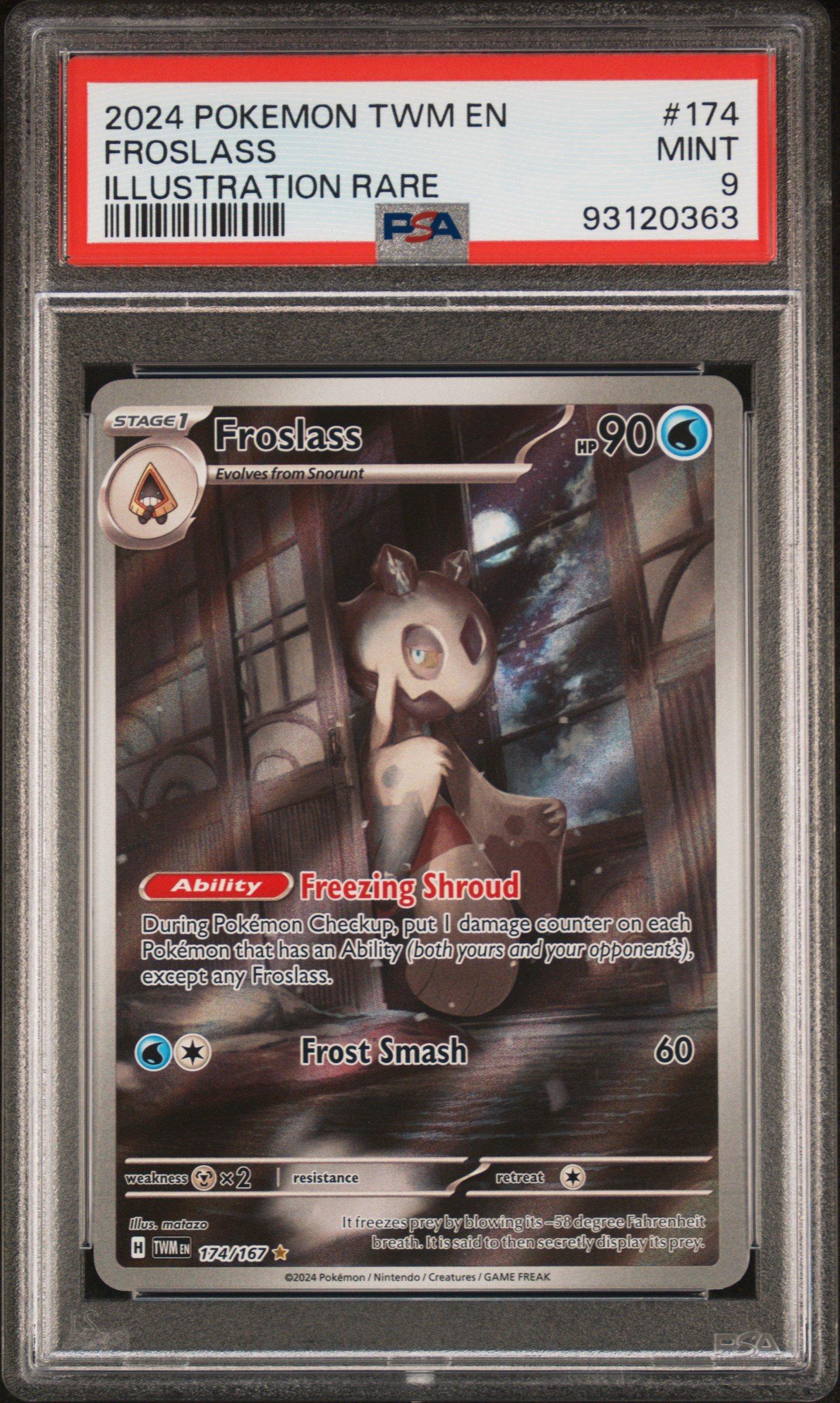 2024 Pokemon Twm En-twilight Masquerade 174 Froslass Illustration Rare PSA