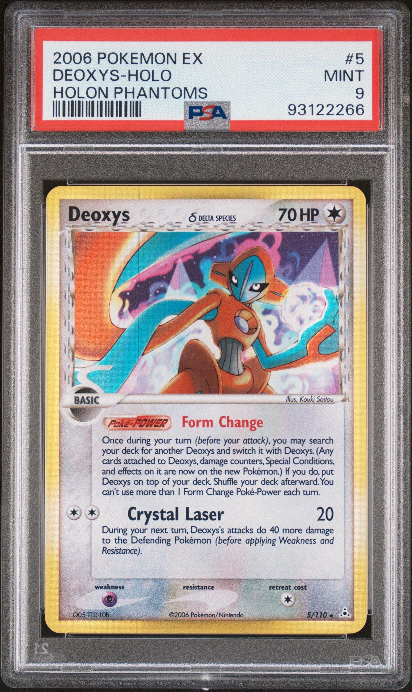 2006 Pokemon Ex Holon Phantoms 5 Deoxys-holo PSA 9
