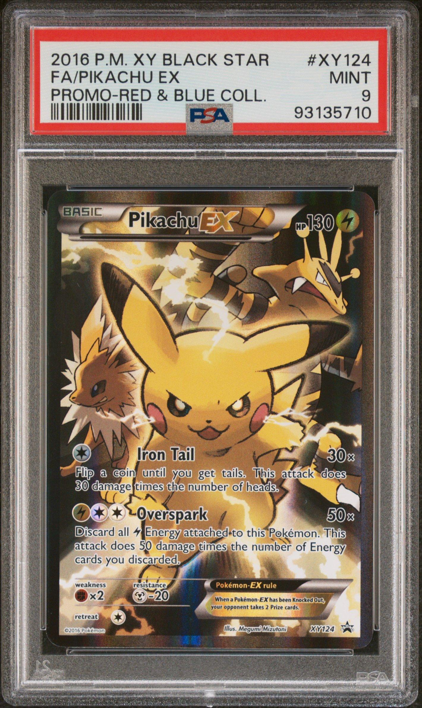 2016 Pokemon Xy Black Star Promo Xy124 Full Art/pikachu Ex