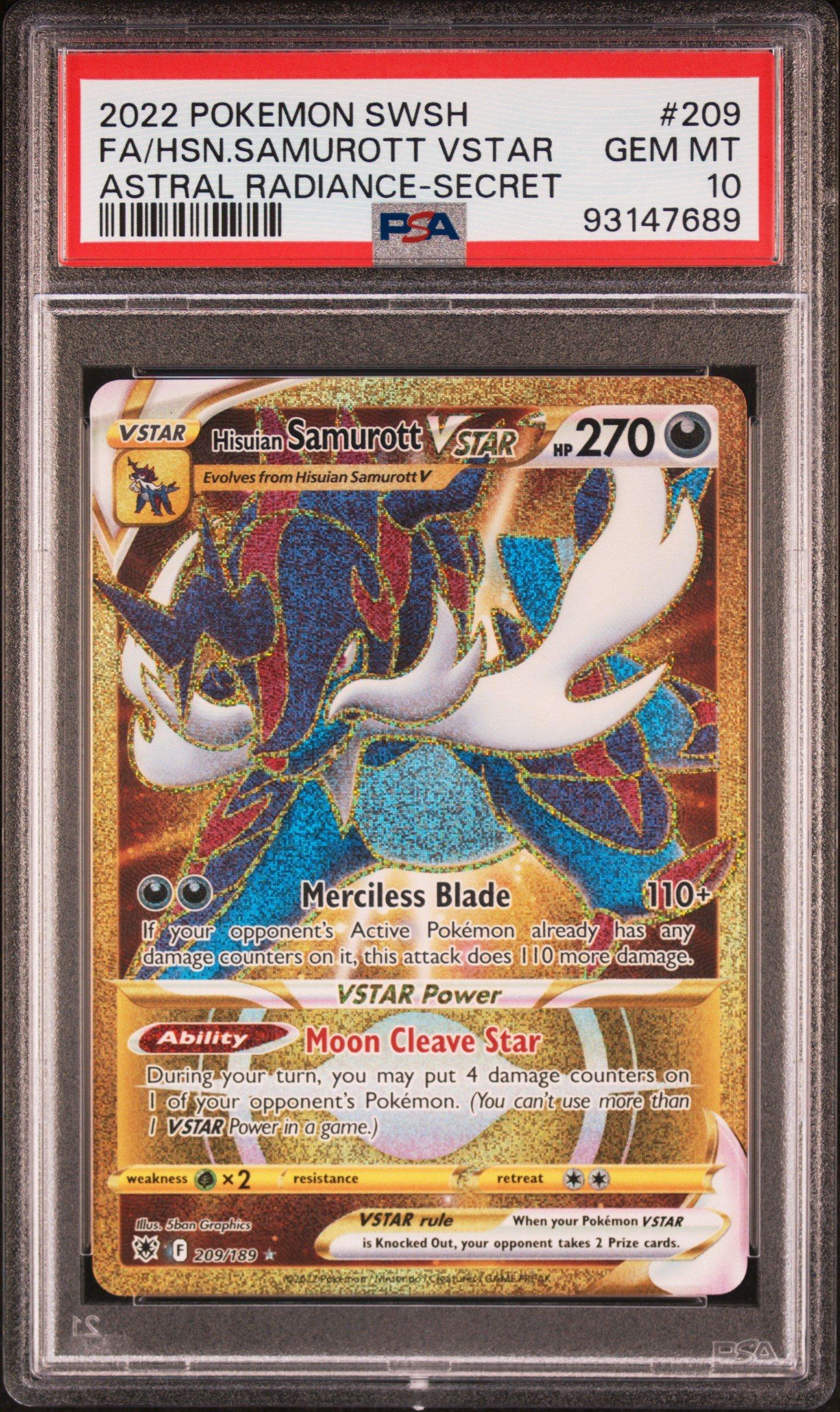 hisuian samurott vstar pokemon card Pokemon Hisuian Samurott VStar GG52/GG70 PSA 9 main image 1