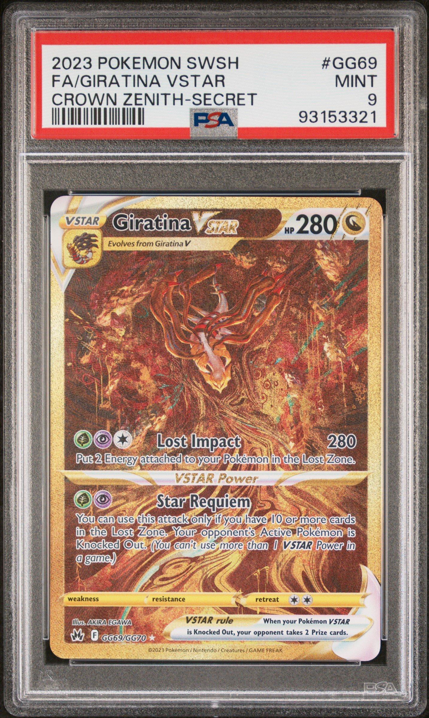 2023 Pokemon Sword And Shield Crown Zenith Gg69 Full Art/giratina
