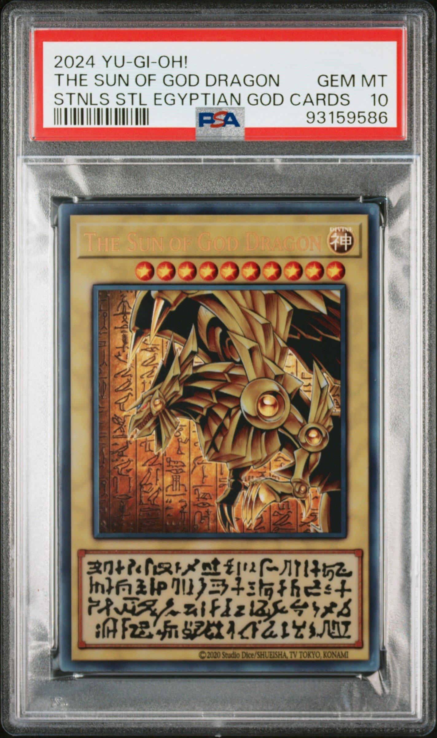 2024 Yu-gi-oh! Stainless Steel Egyptian God Cards The Sun Of God Dragon PSA 10