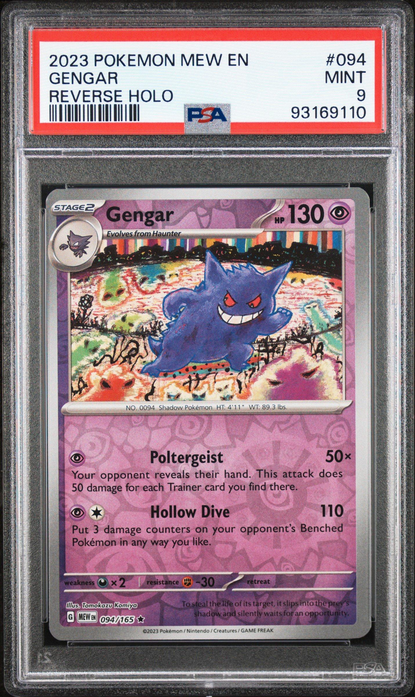 2023 Pokemon Mew En-151 094 Gengar Reverse Holo PSA